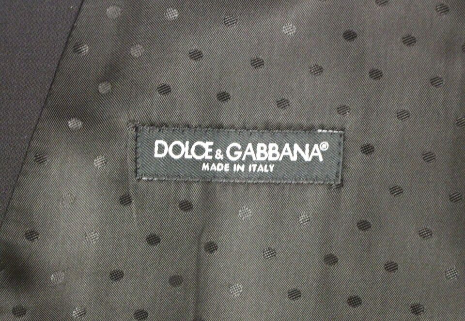 Dolce &amp; Gabbana Gilet élégant en laine et soie noire