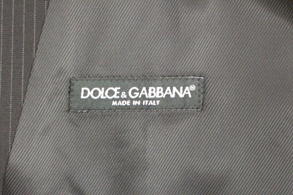 Dolce &amp; Gabbana Gilet élégant en laine à rayures noires