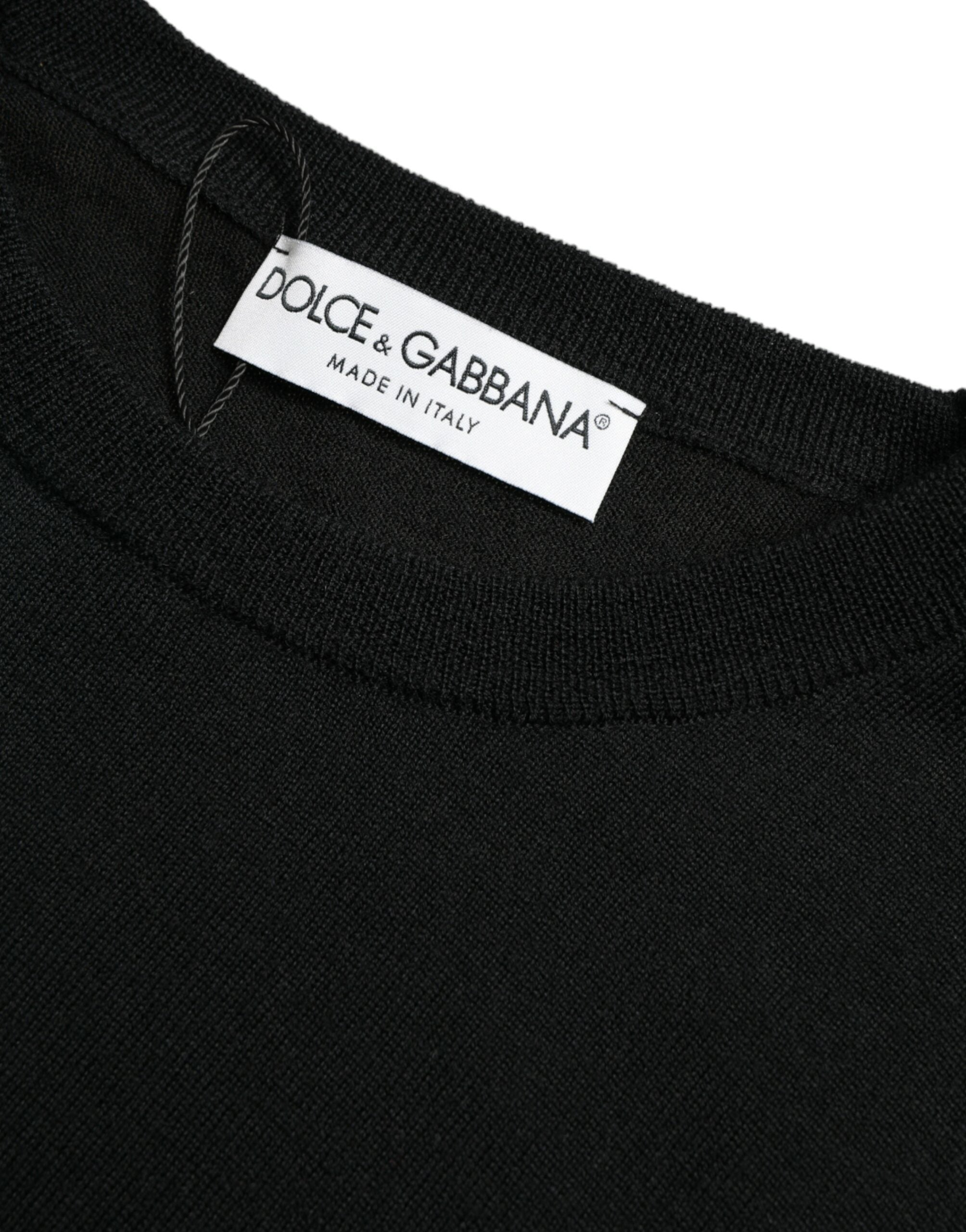 Dolce & Gabbana Pull à col rond en laine noire