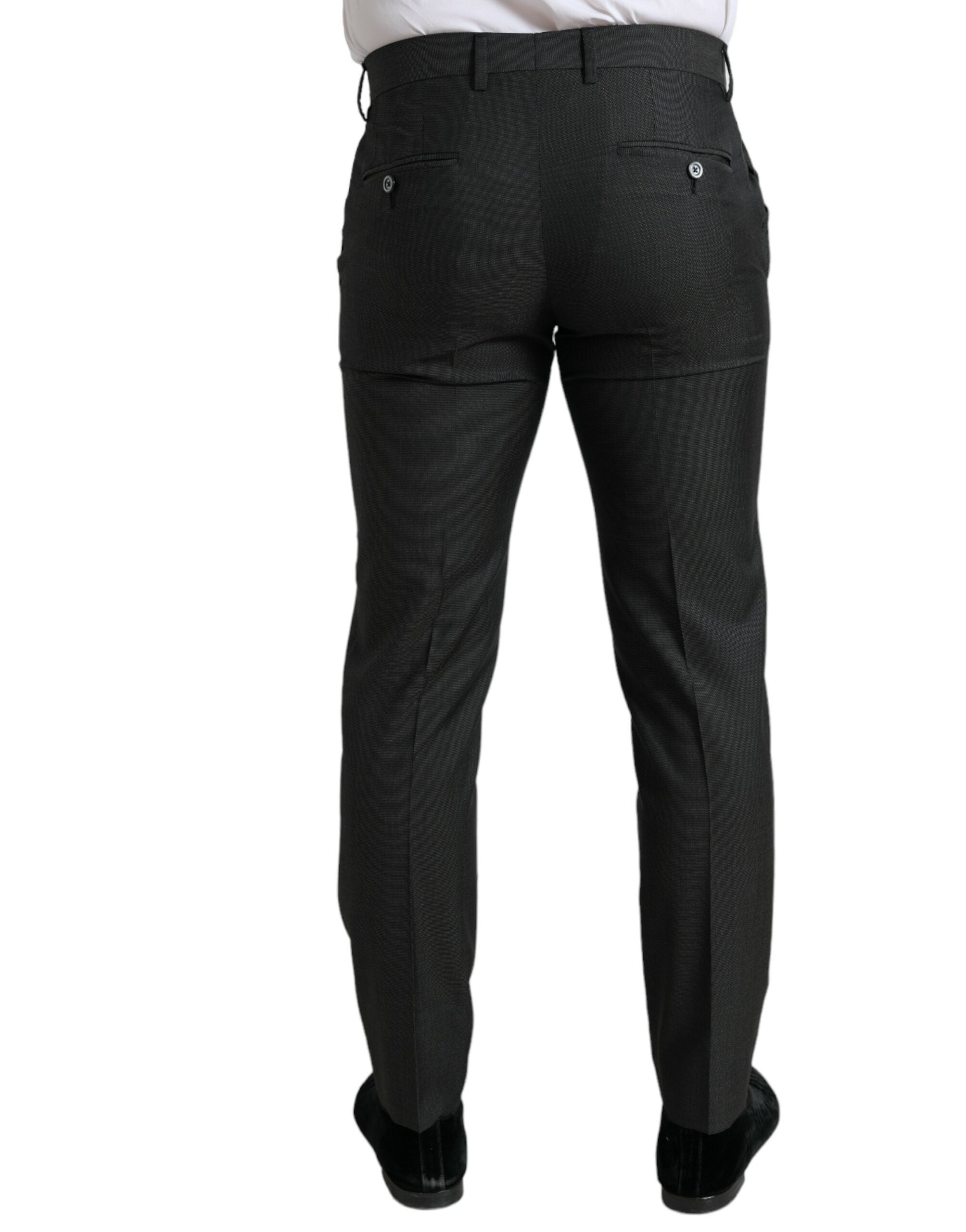 Dolce &amp; Gabbana Pantalon habillé skinny gris foncé élégant