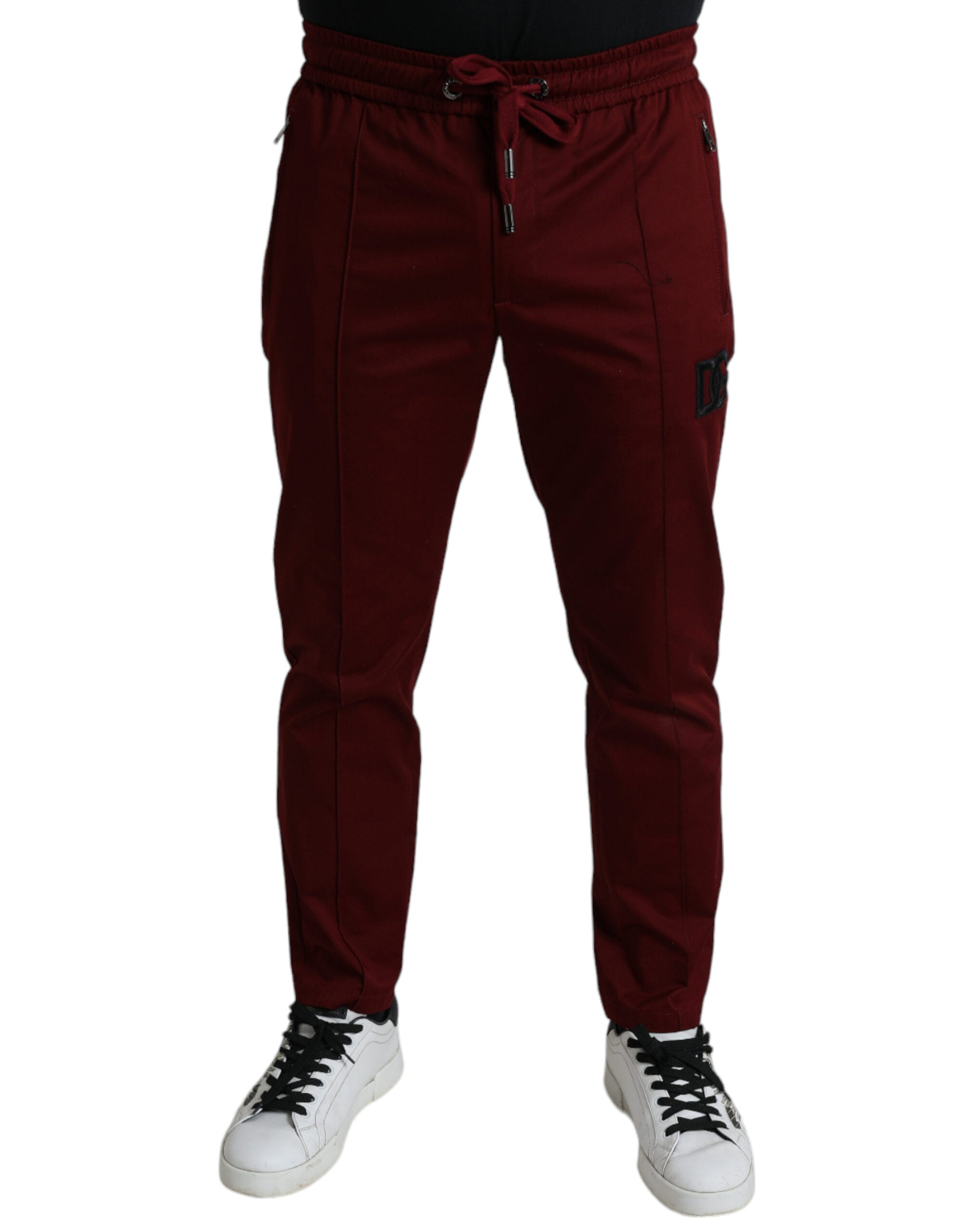 Dolce &amp; Gabbana Pantalon de jogging stretch en coton marron