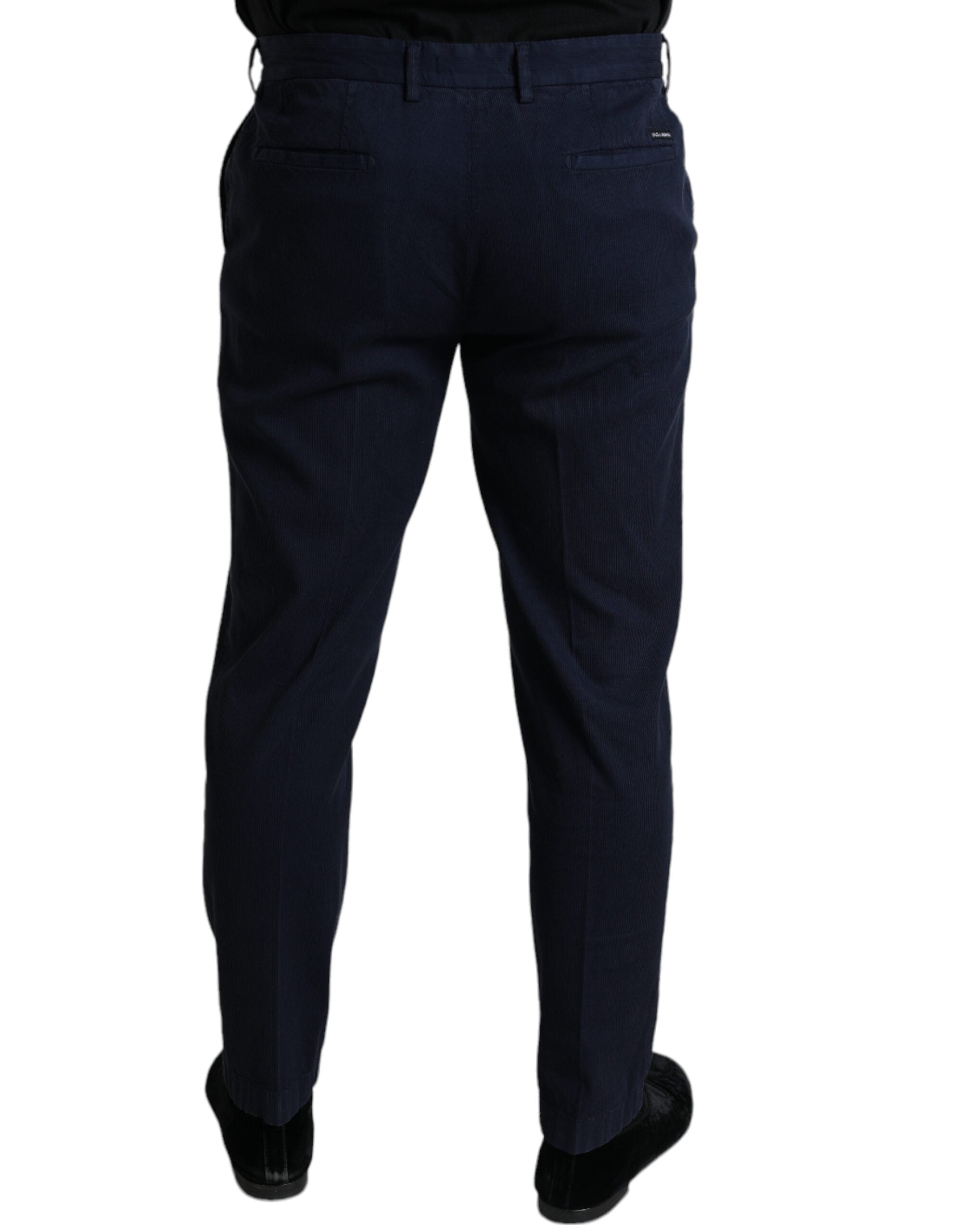 Dolce &amp; Gabbana Pantalon habillé skinny bleu foncé élégant