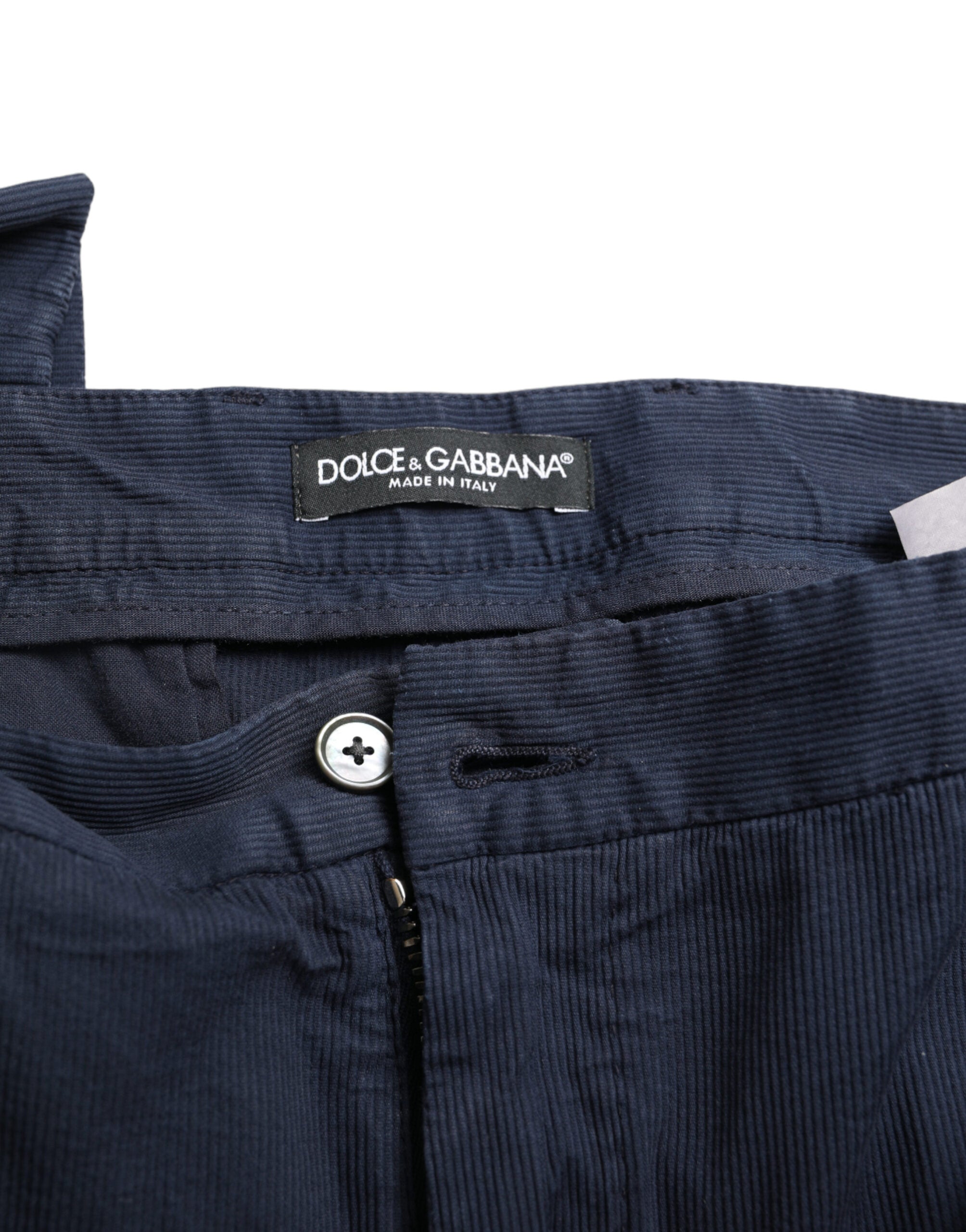 Dolce &amp; Gabbana Pantalon habillé skinny bleu foncé élégant