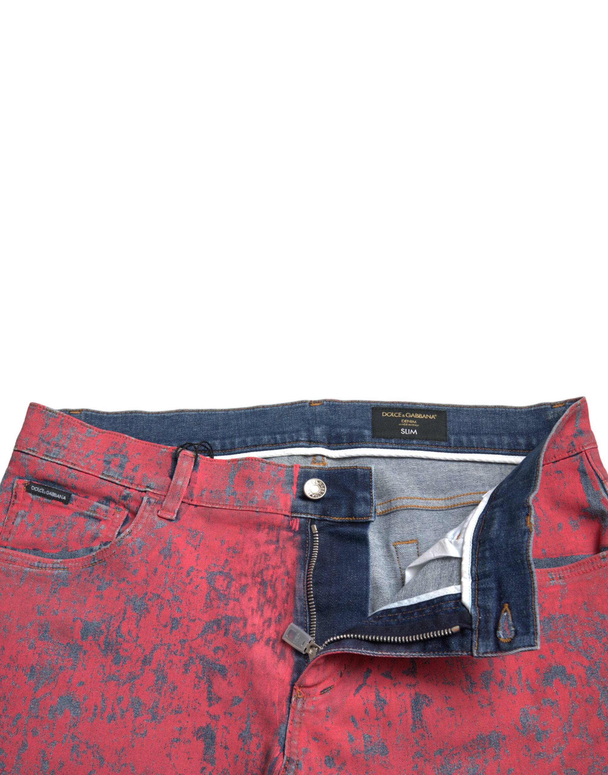 Dolce &amp; Gabbana Jean skinny rouge tie-dye