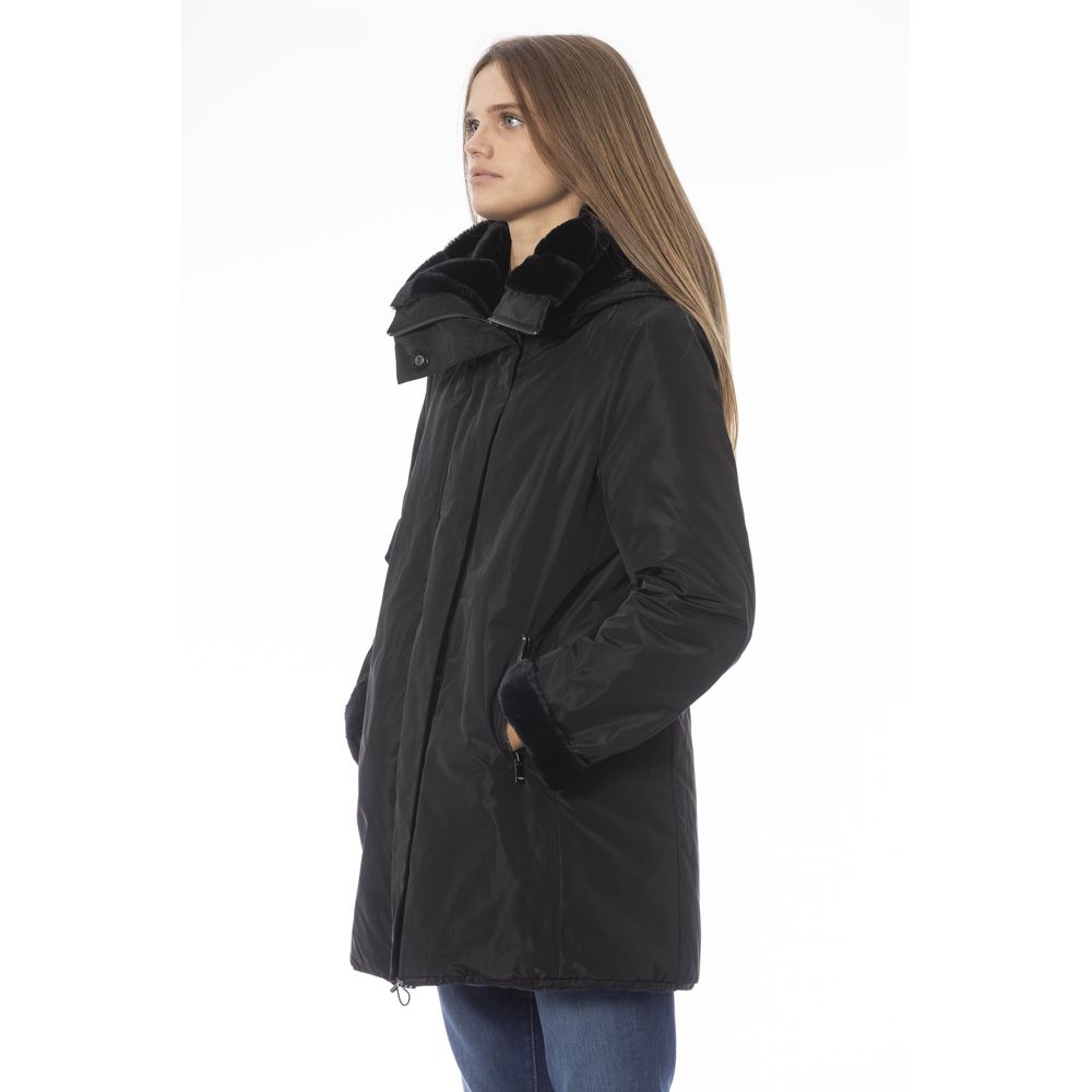 Baldinini Trend Reversible Hooded Black Jacket - Chic and Versatile