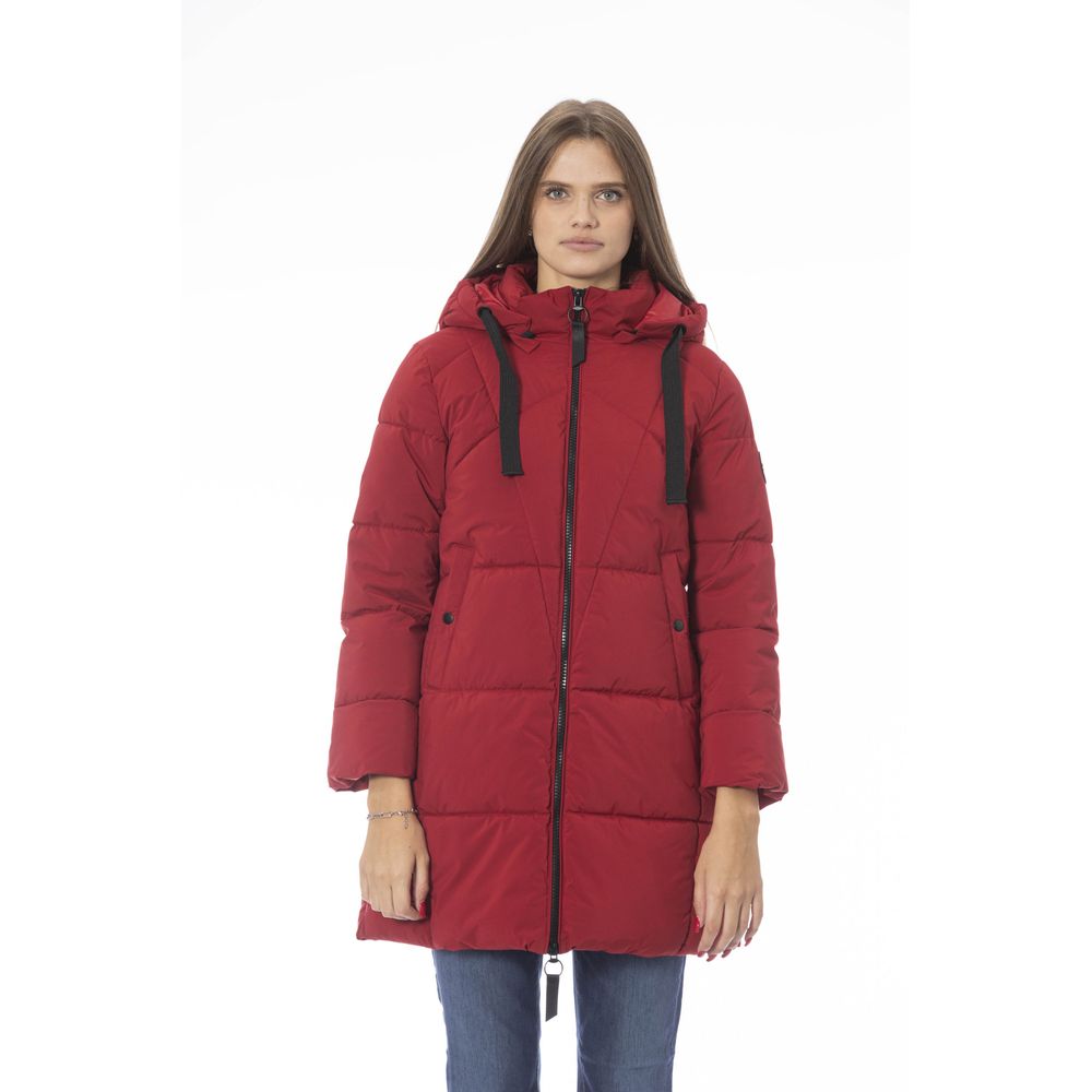 Baldinini tendance élégante doudoune longue rouge pour femme