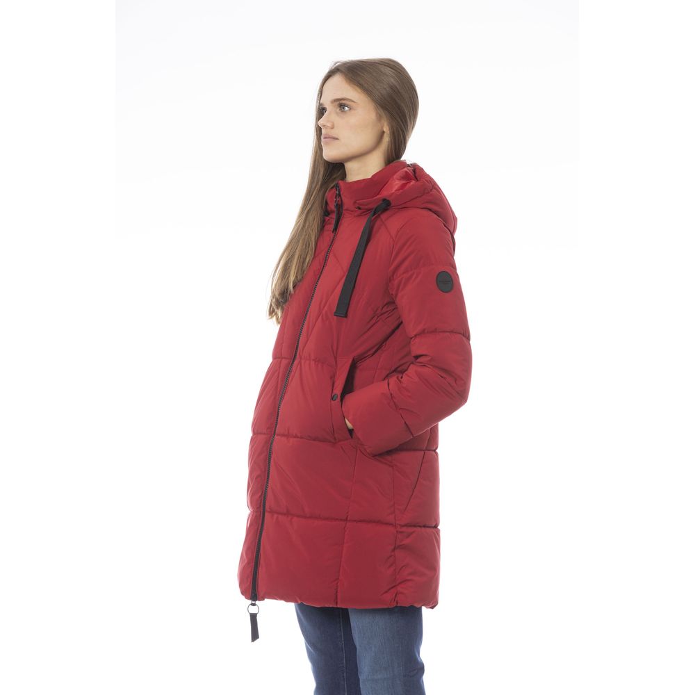 Baldinini tendance élégante doudoune longue rouge pour femme