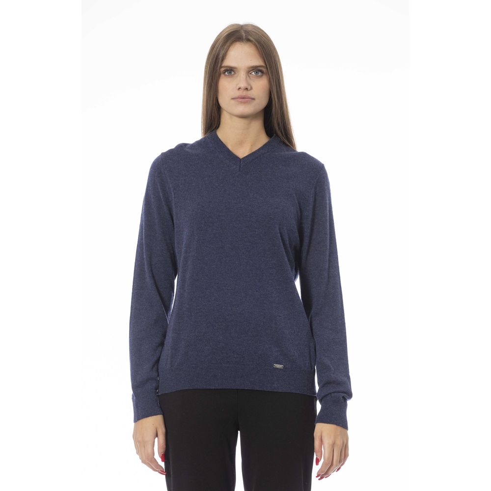 Baldinini Trend Chic Pull Bleu Col V