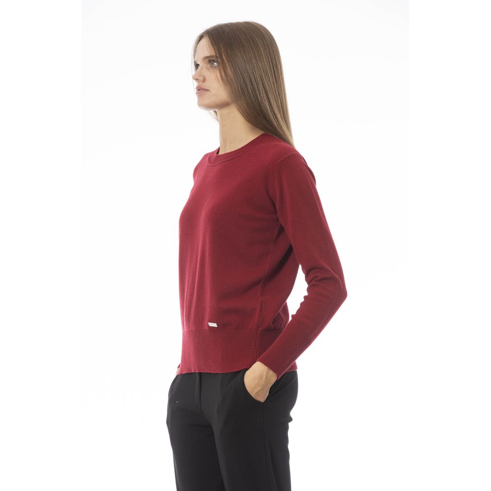 Baldinini Trend Elegant Wool-Cashmere Crew Neck Sweater