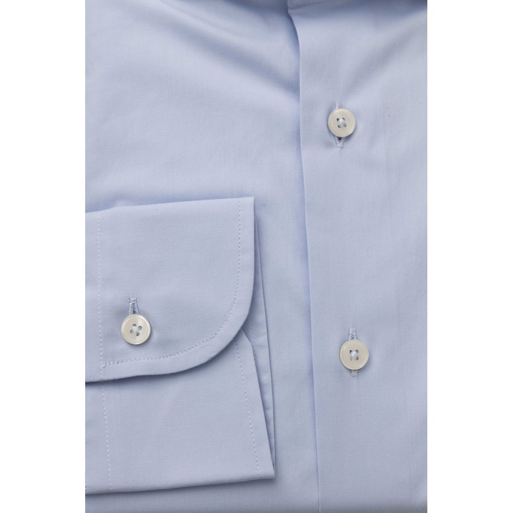 Bagutta Chemise élégante bleu clair coupe slim avec col français