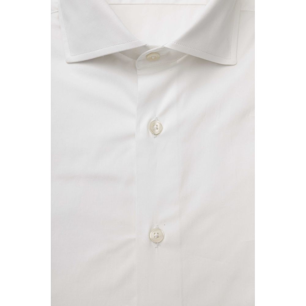 Bagutta Chemise élégante en coton blanc coupe slim