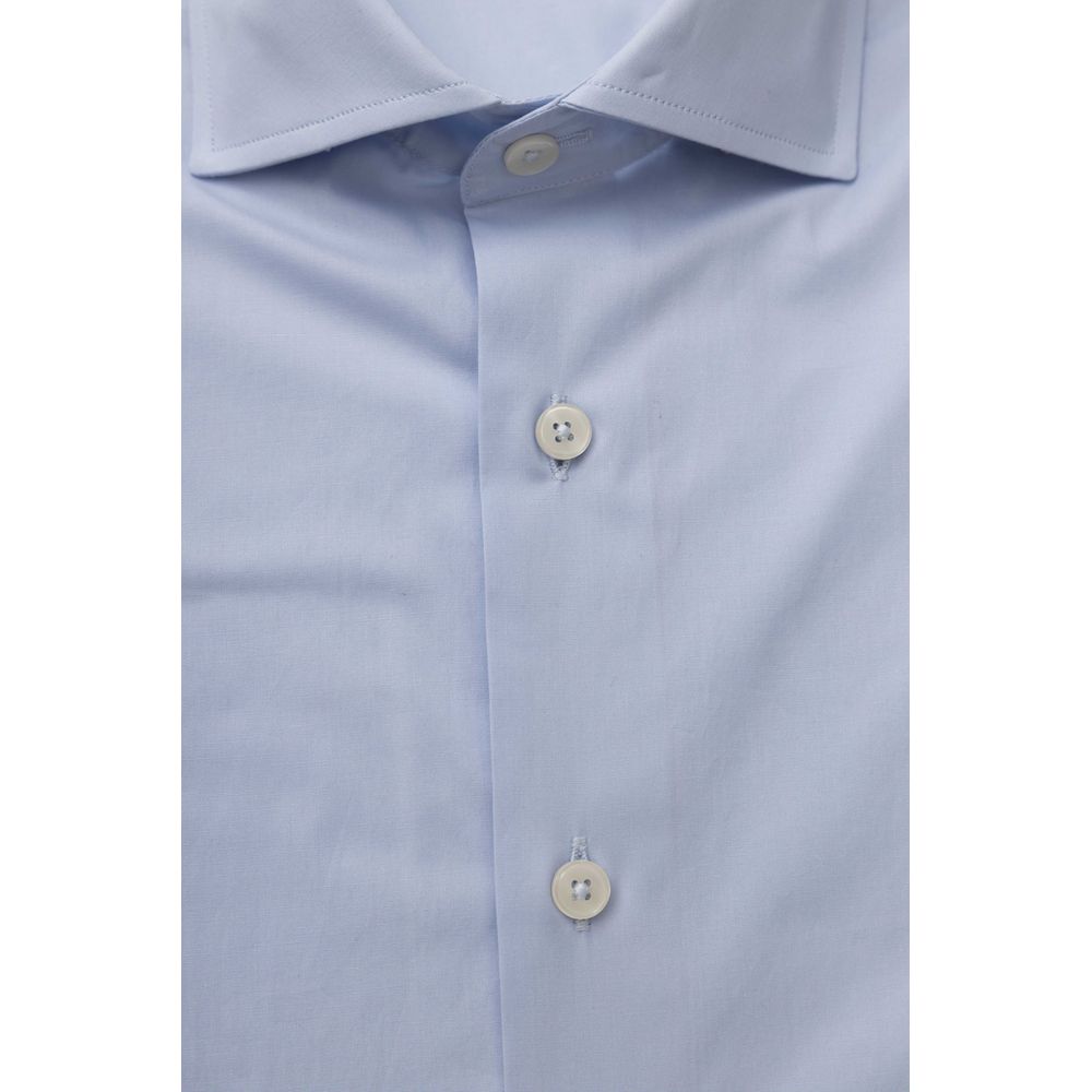 Bagutta Chemise élégante bleu clair coupe slim avec col français