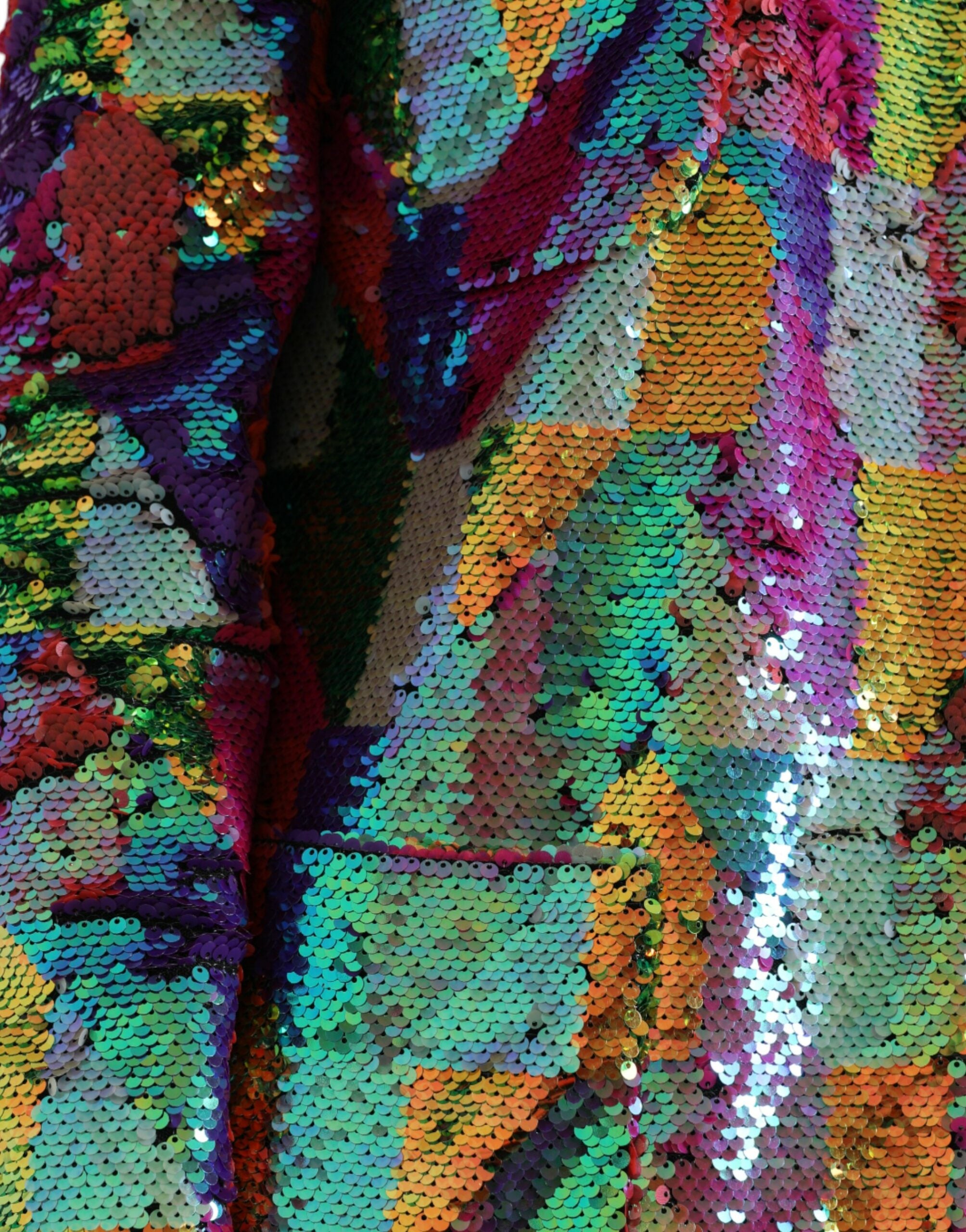 Dolce & Gabbana Veste manteau à paillettes en polyester multicolore