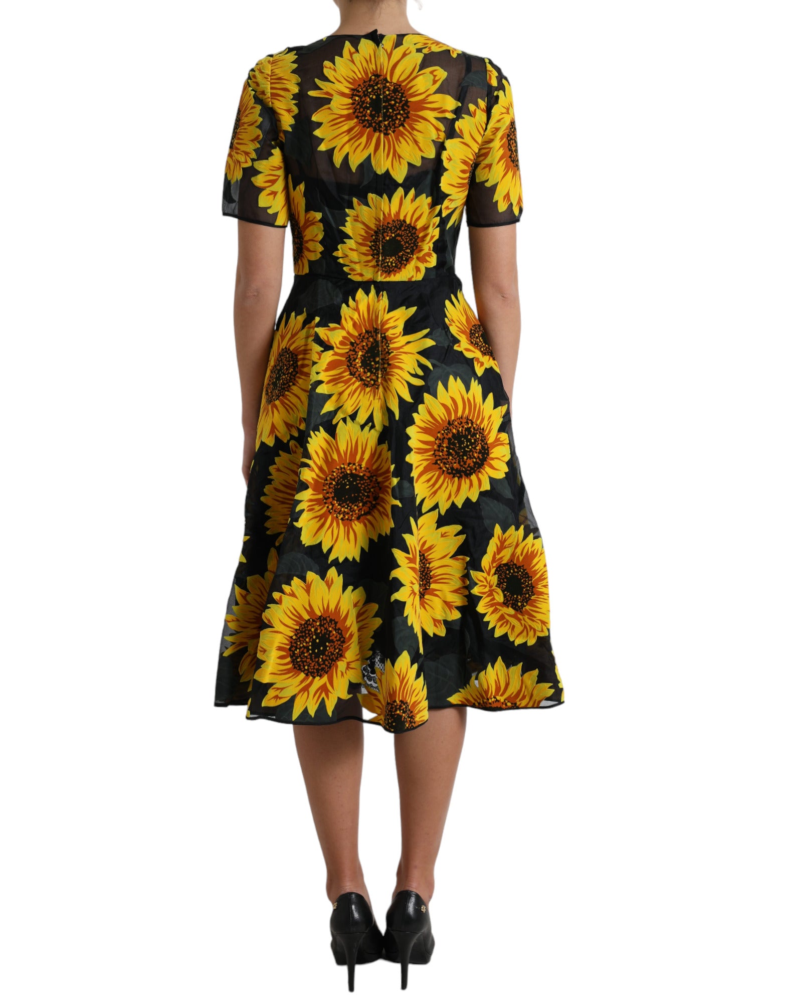 Dolce &amp; Gabbana Robe midi trapèze estivale tournesol