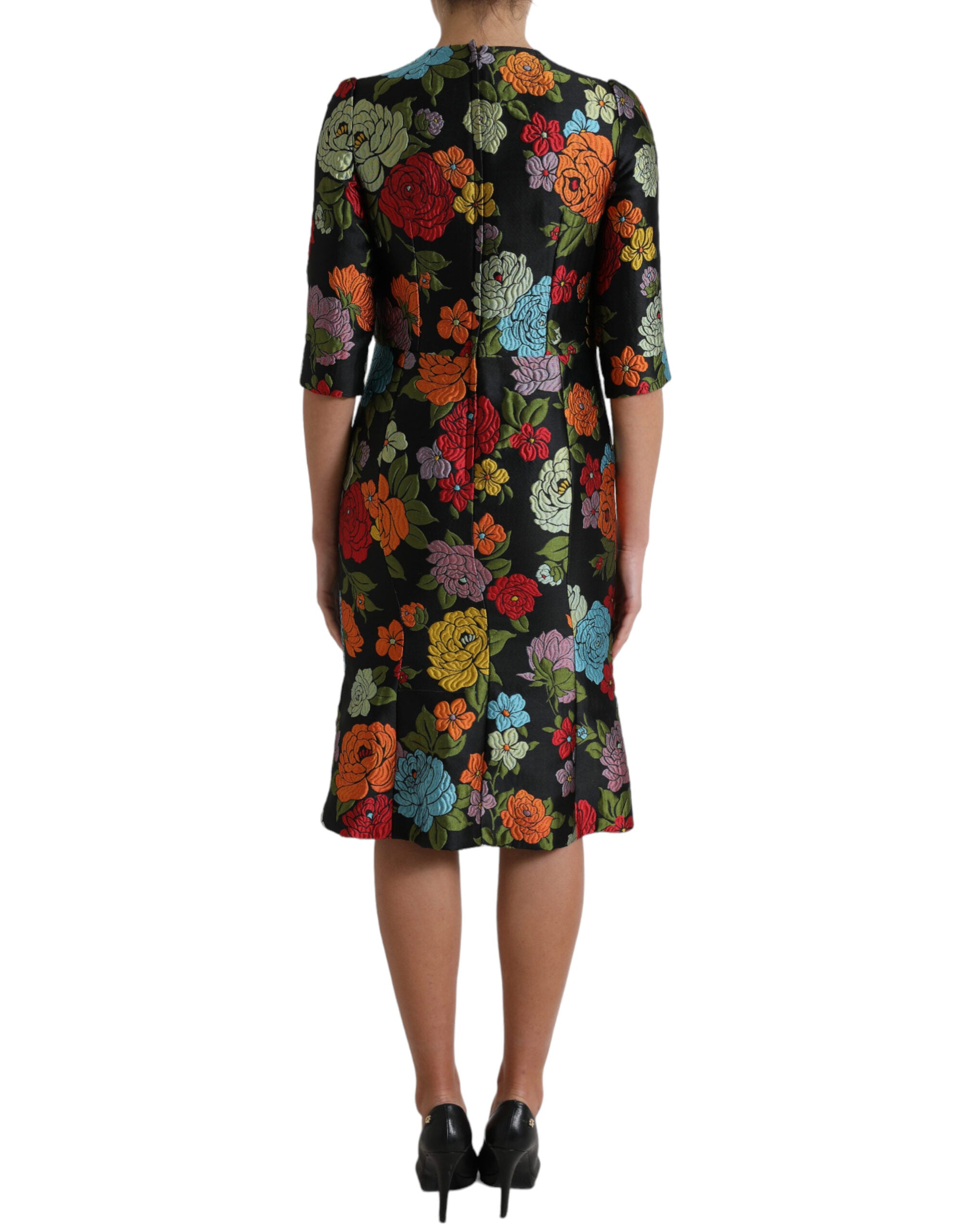 Dolce &amp; Gabbana Robe crayon élégante brodée de fleurs