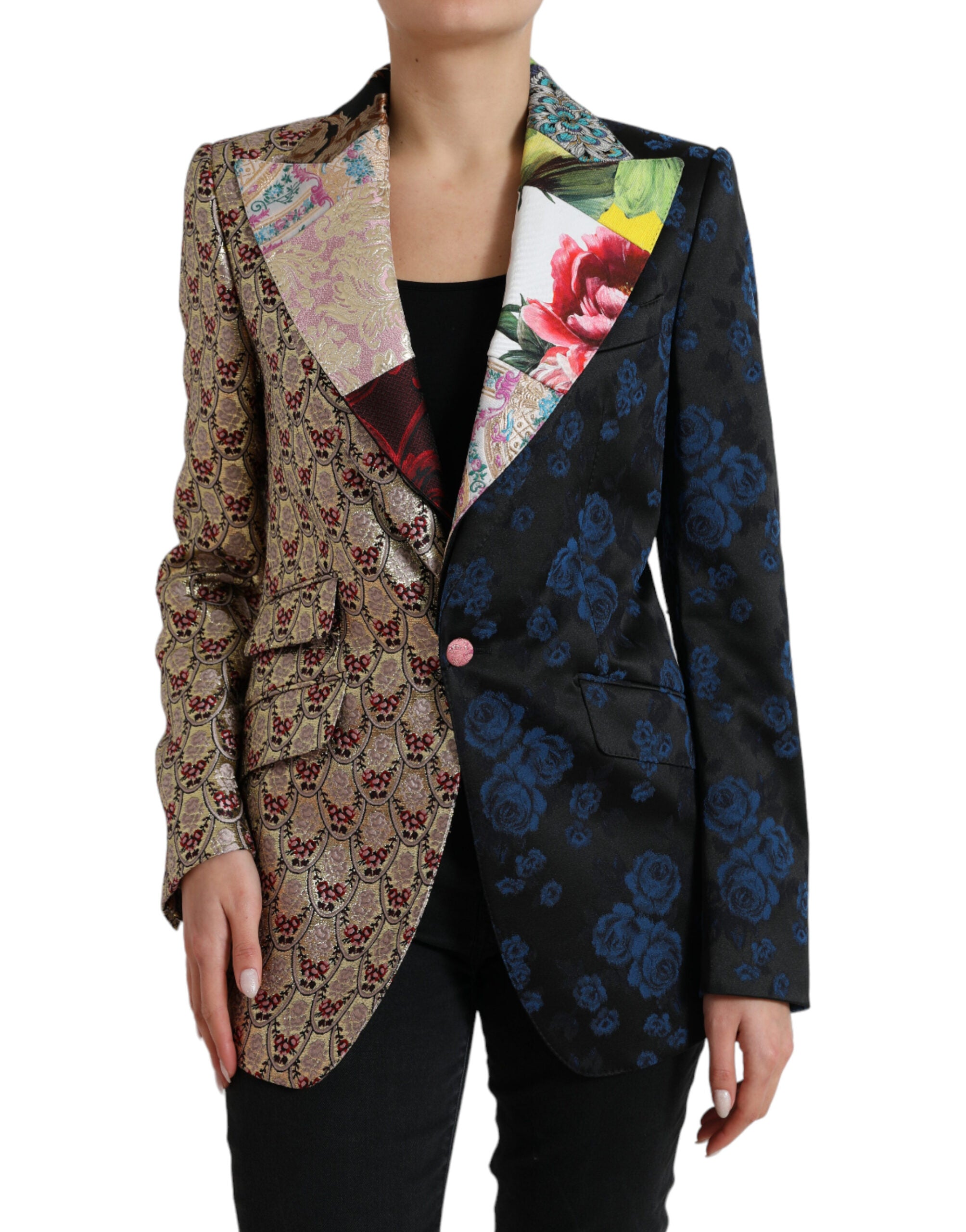 Dolce & Gabbana Veste en jacquard patchwork floral multicolore