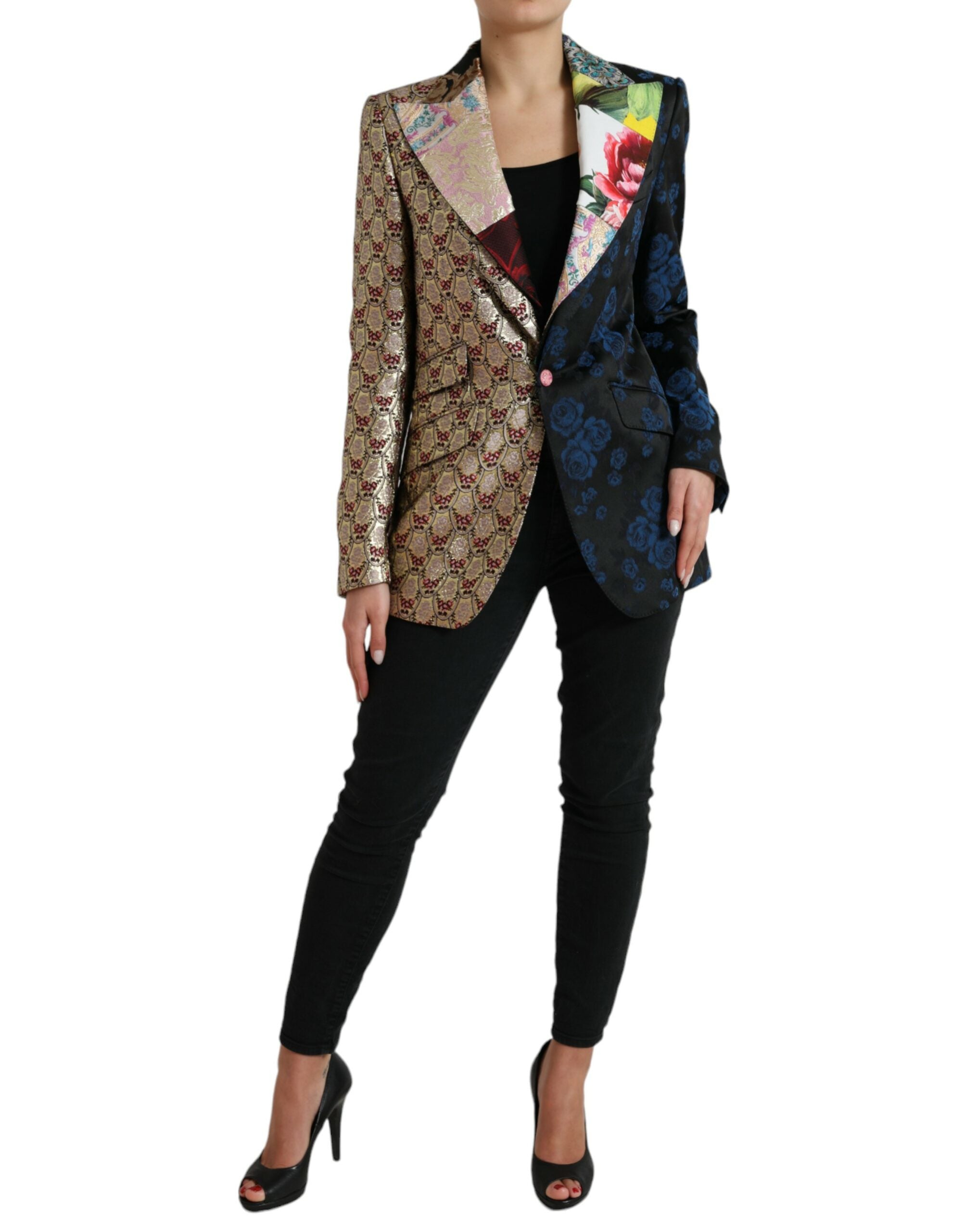 Dolce & Gabbana Veste en jacquard patchwork floral multicolore