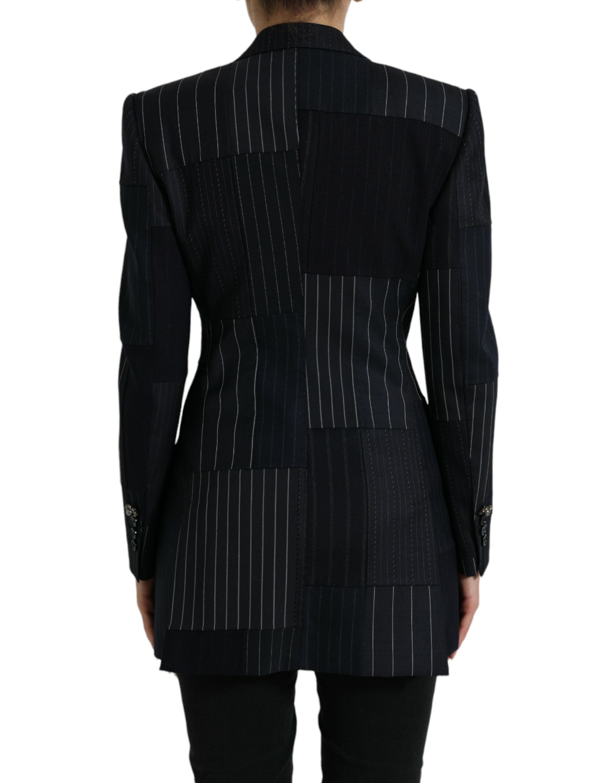 Dolce & Gabbana Elegant Striped Virgin Wool Blazer