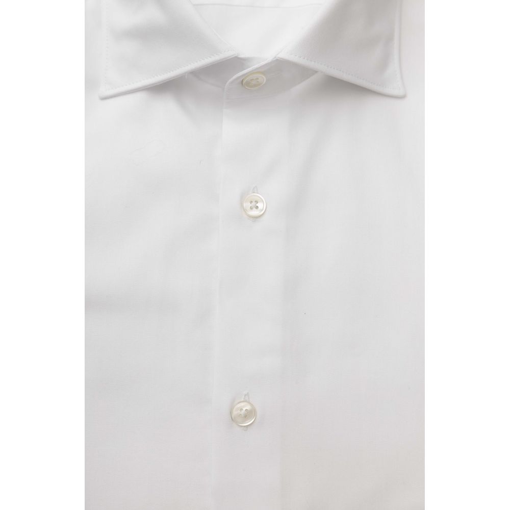 Bagutta Chemise élégante en coton blanc à col français