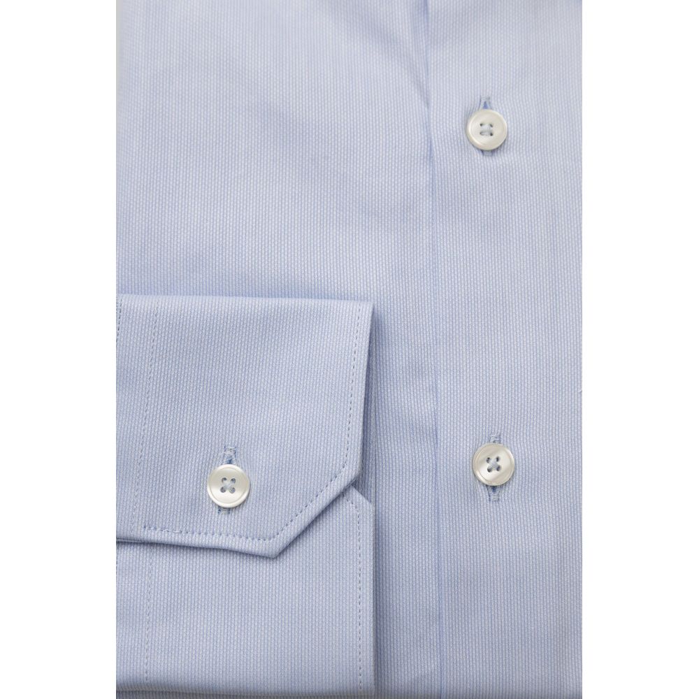 Chemise en coton bleu clair exquise Bagutta