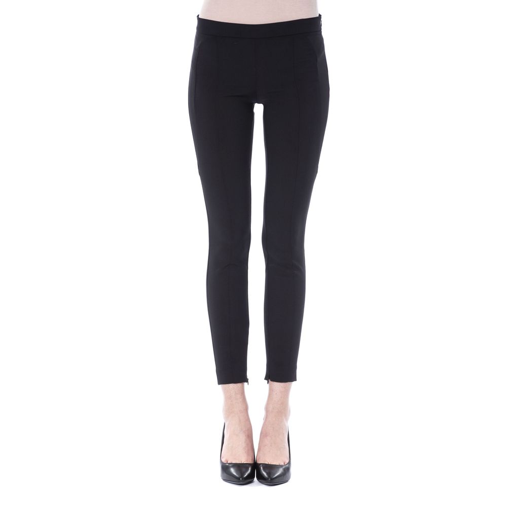 BYBLOS Pantalon skinny noir élégant avec fermeture éclair