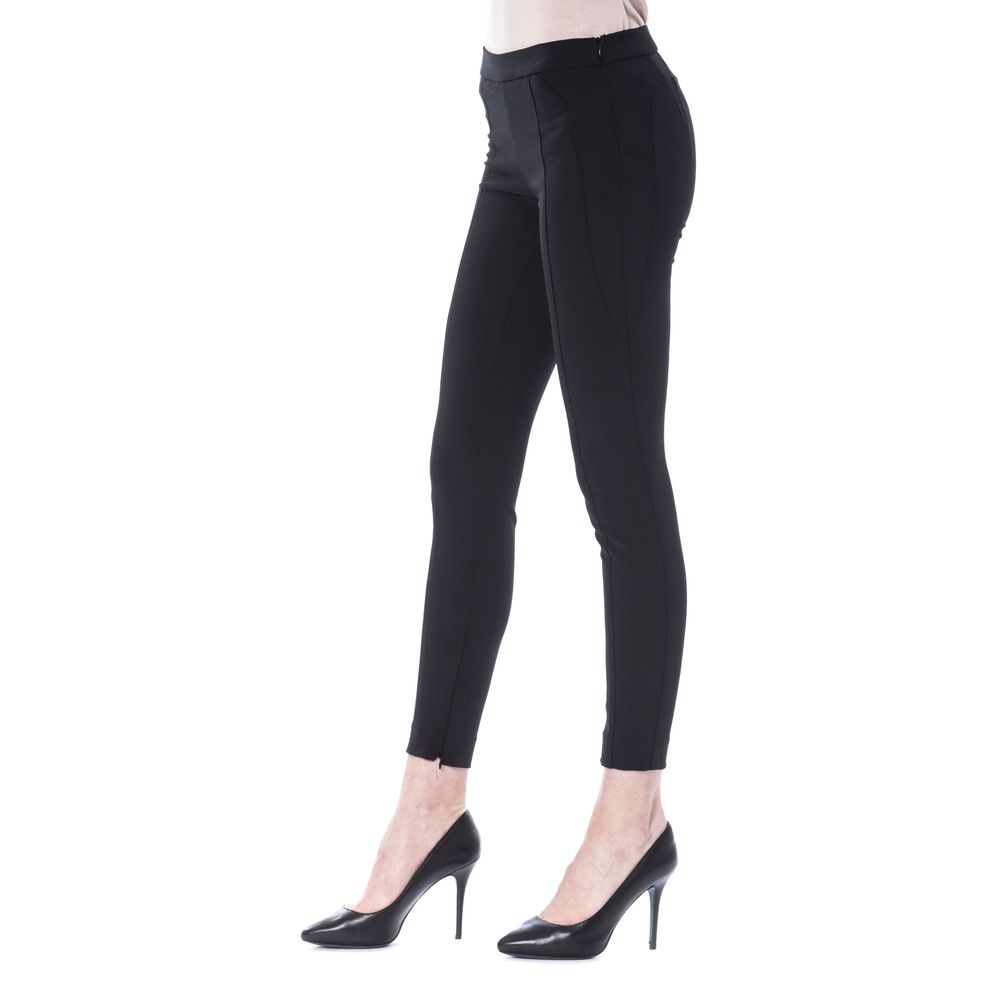 BYBLOS Pantalon skinny noir élégant avec fermeture éclair