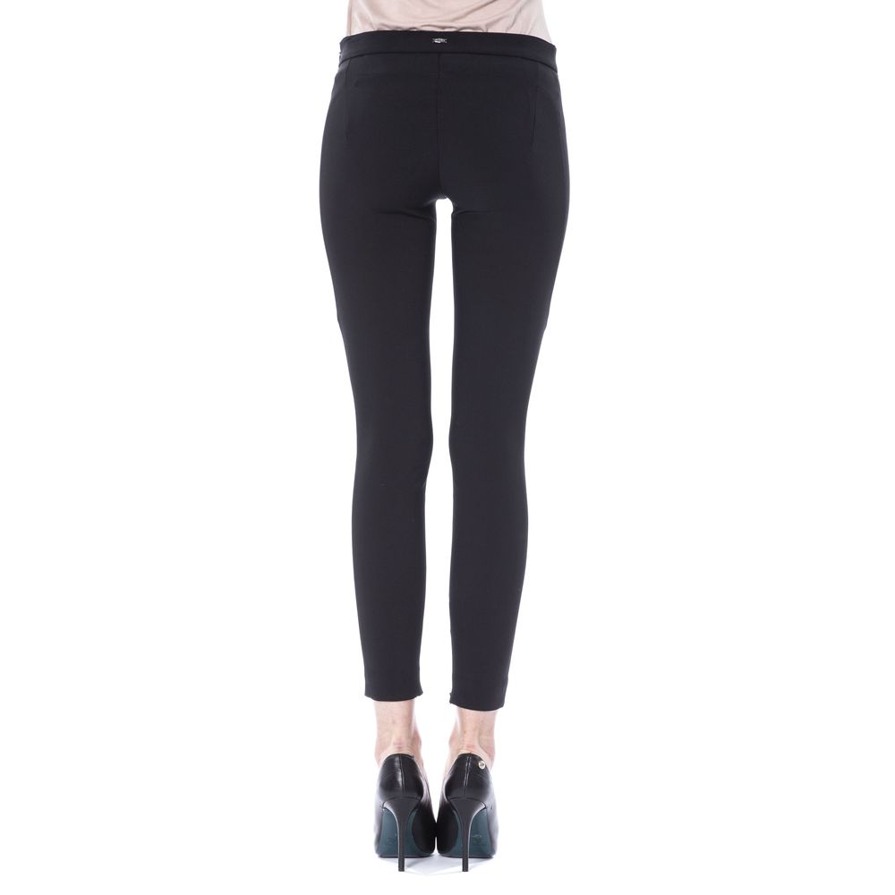 BYBLOS Pantalon skinny noir élégant avec fermeture éclair