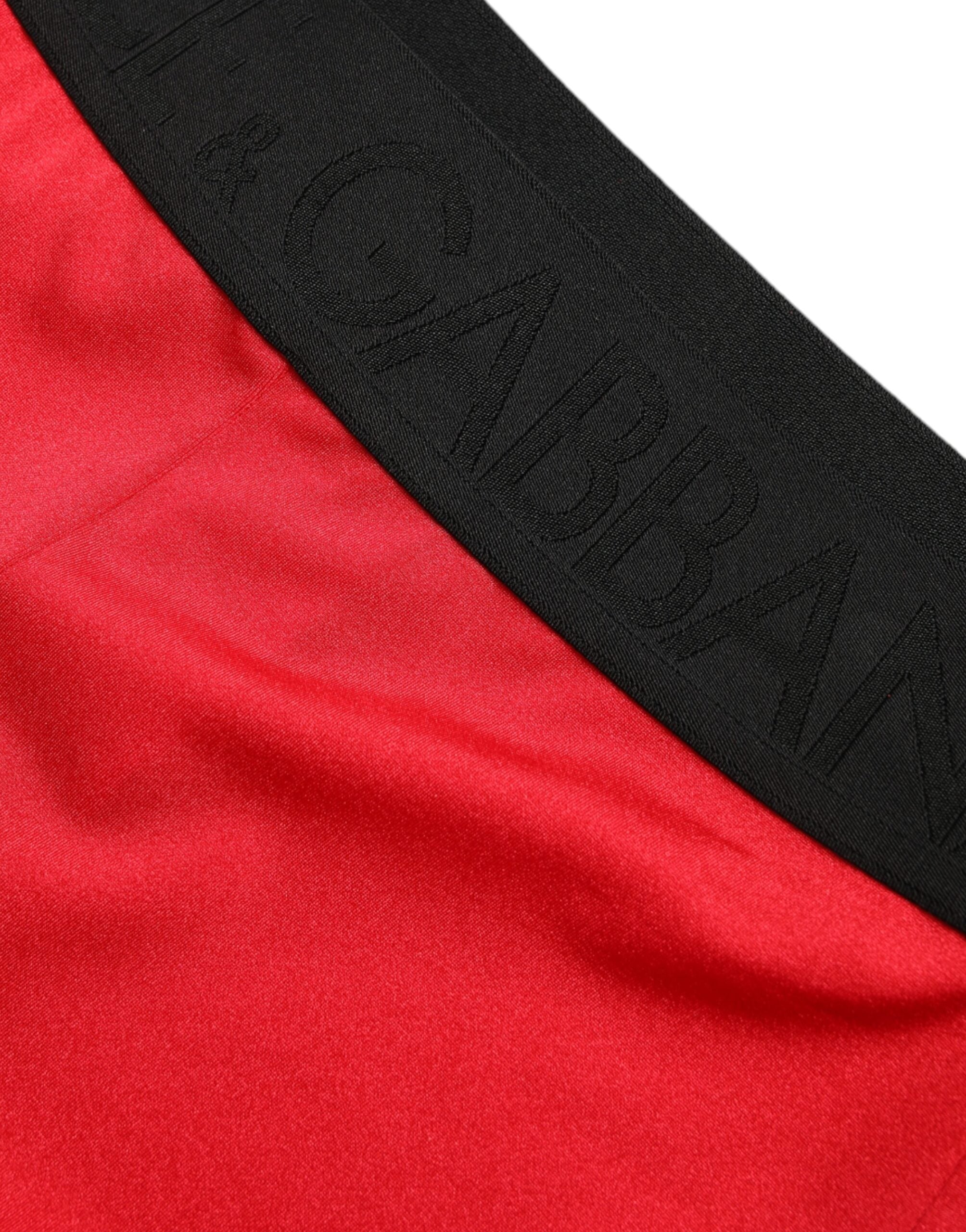 Dolce &amp; Gabbana Leggings rouges élégants taille haute