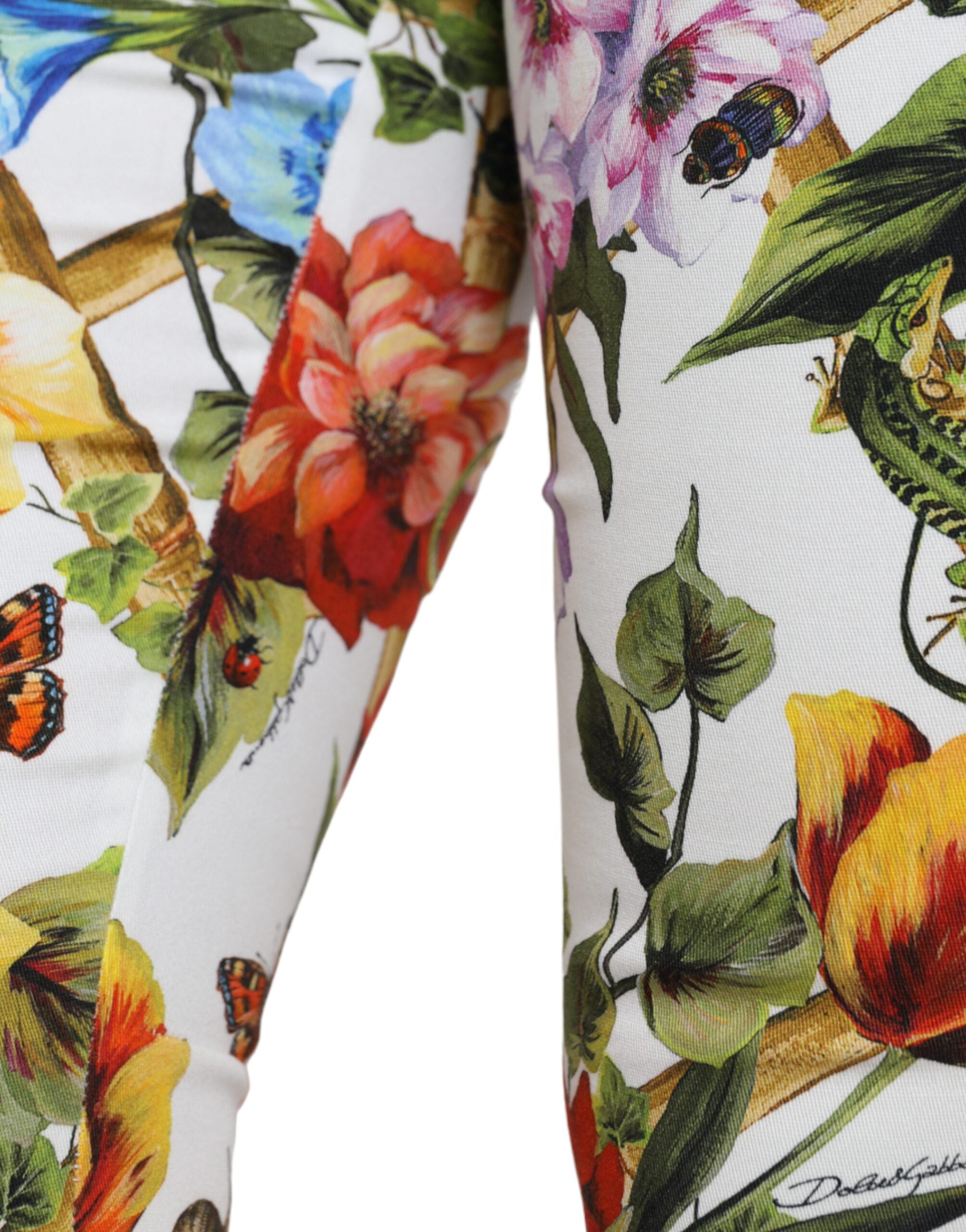 Dolce &amp; Gabbana Pantalon de mode court taille haute à fleurs