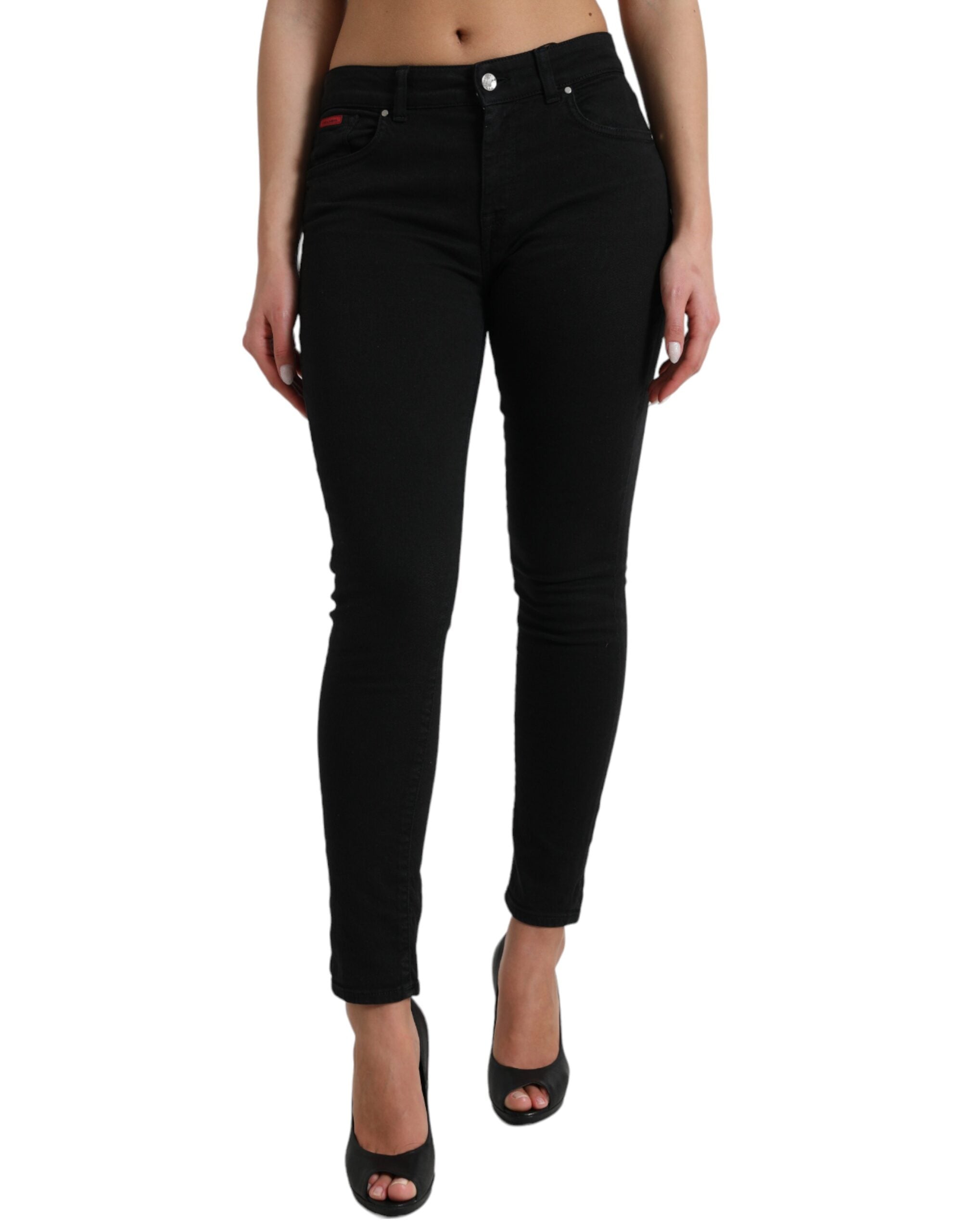 Dolce &amp; Gabbana Jean skinny noir élégant taille moyenne