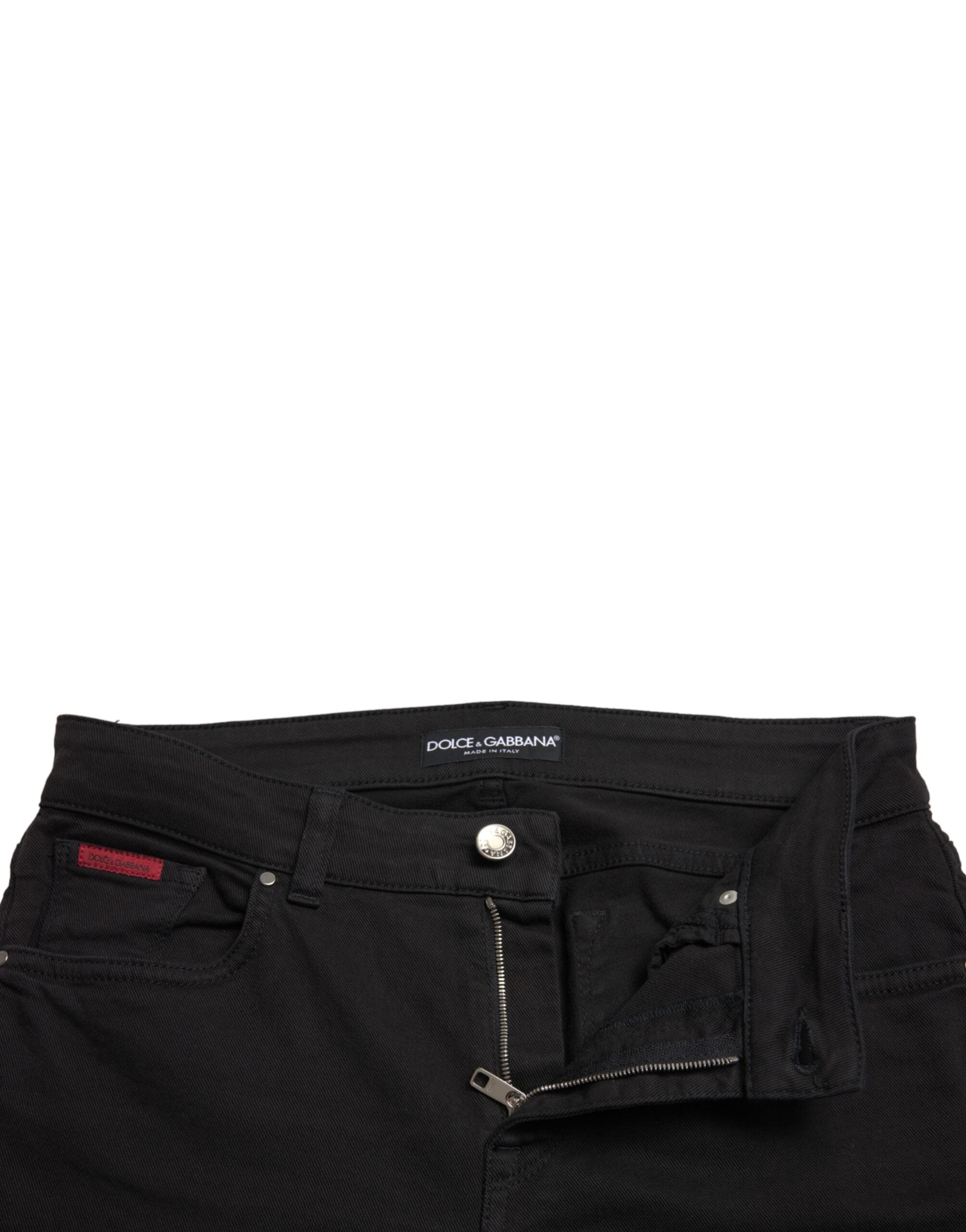 Dolce &amp; Gabbana Jean skinny noir élégant taille moyenne