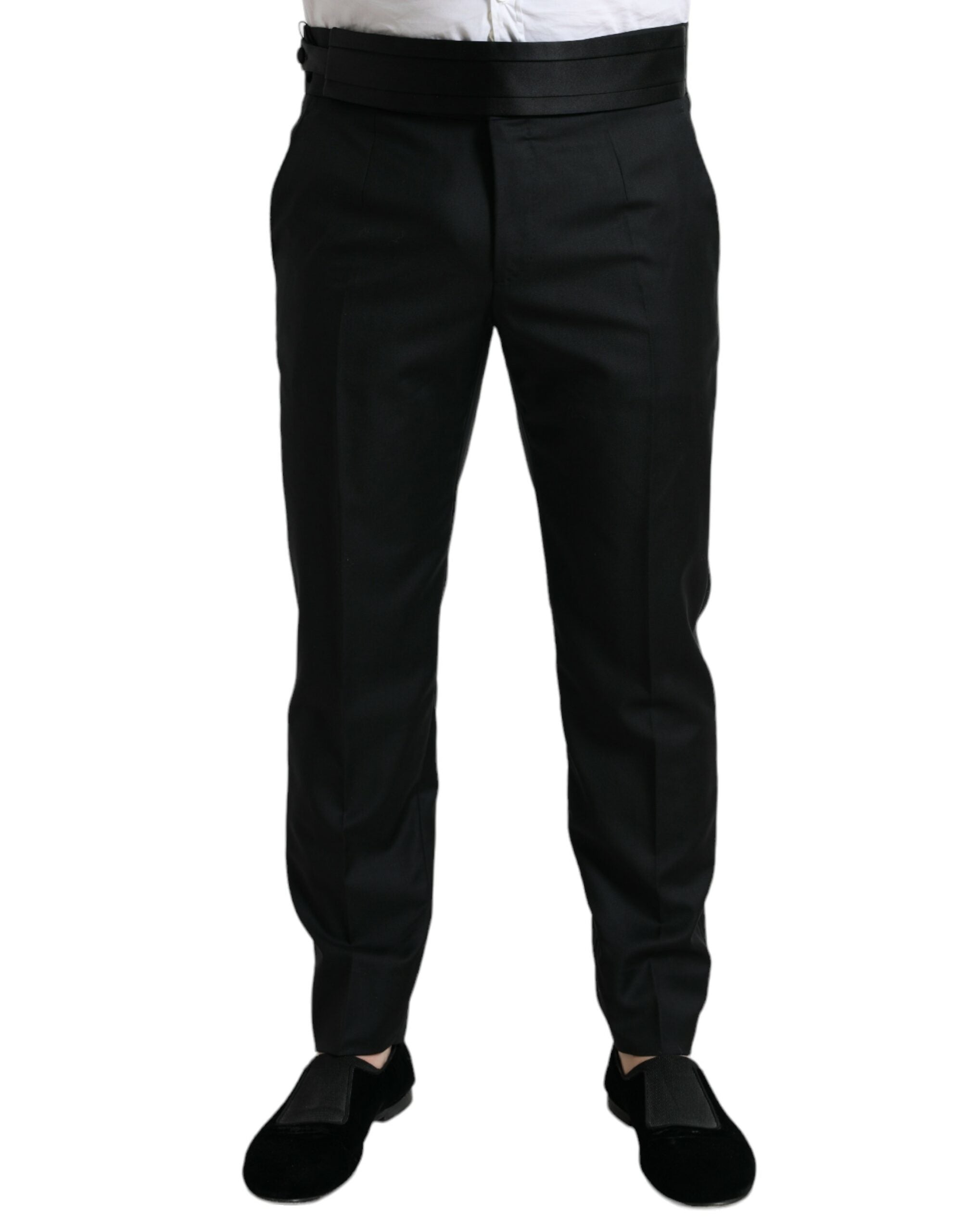 Dolce &amp; Gabbana Pantalon habillé élégant en laine coupe slim