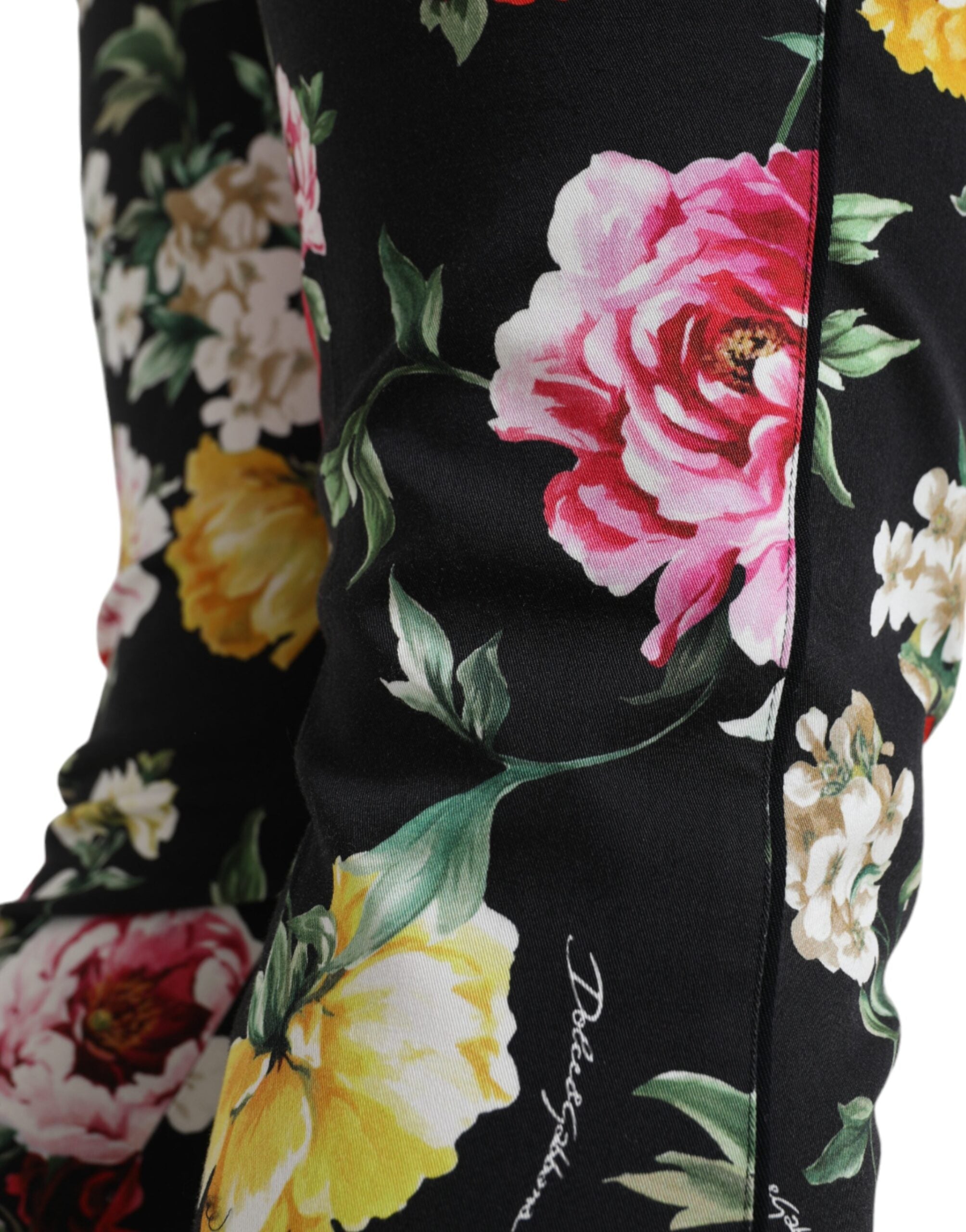 Dolce &amp; Gabbana Pantalon court élégant à fleurs taille moyenne