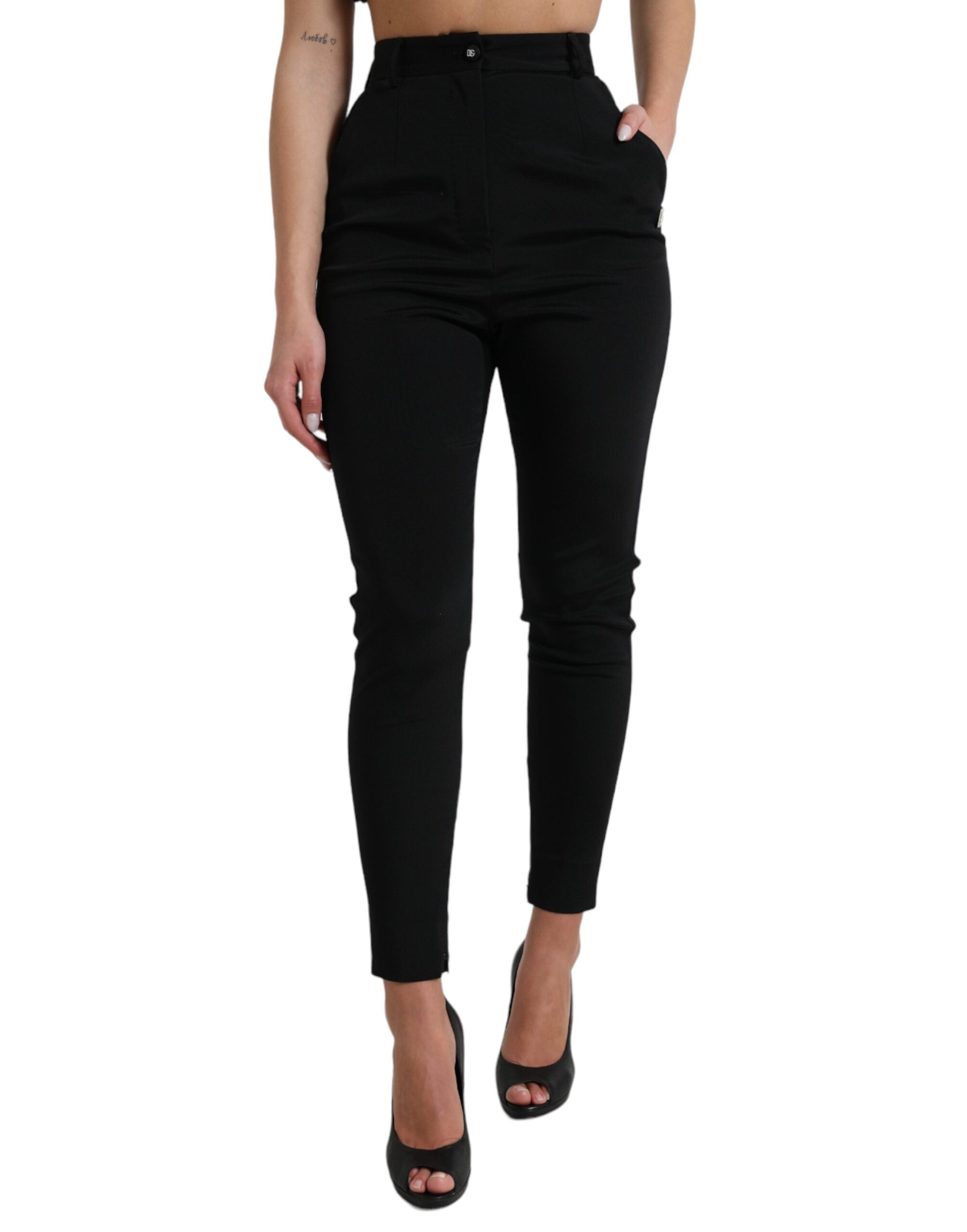 Dolce &amp; Gabbana Pantalon skinny élégant taille haute