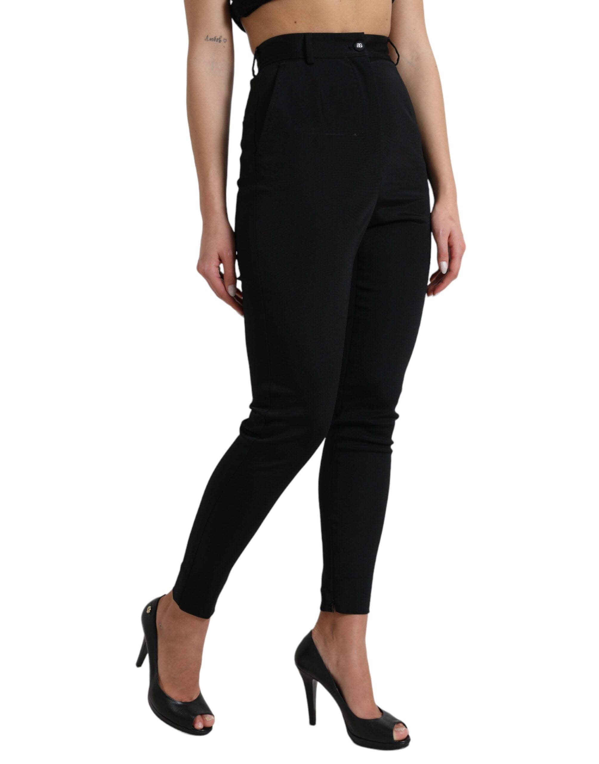 Dolce &amp; Gabbana Pantalon skinny élégant taille haute