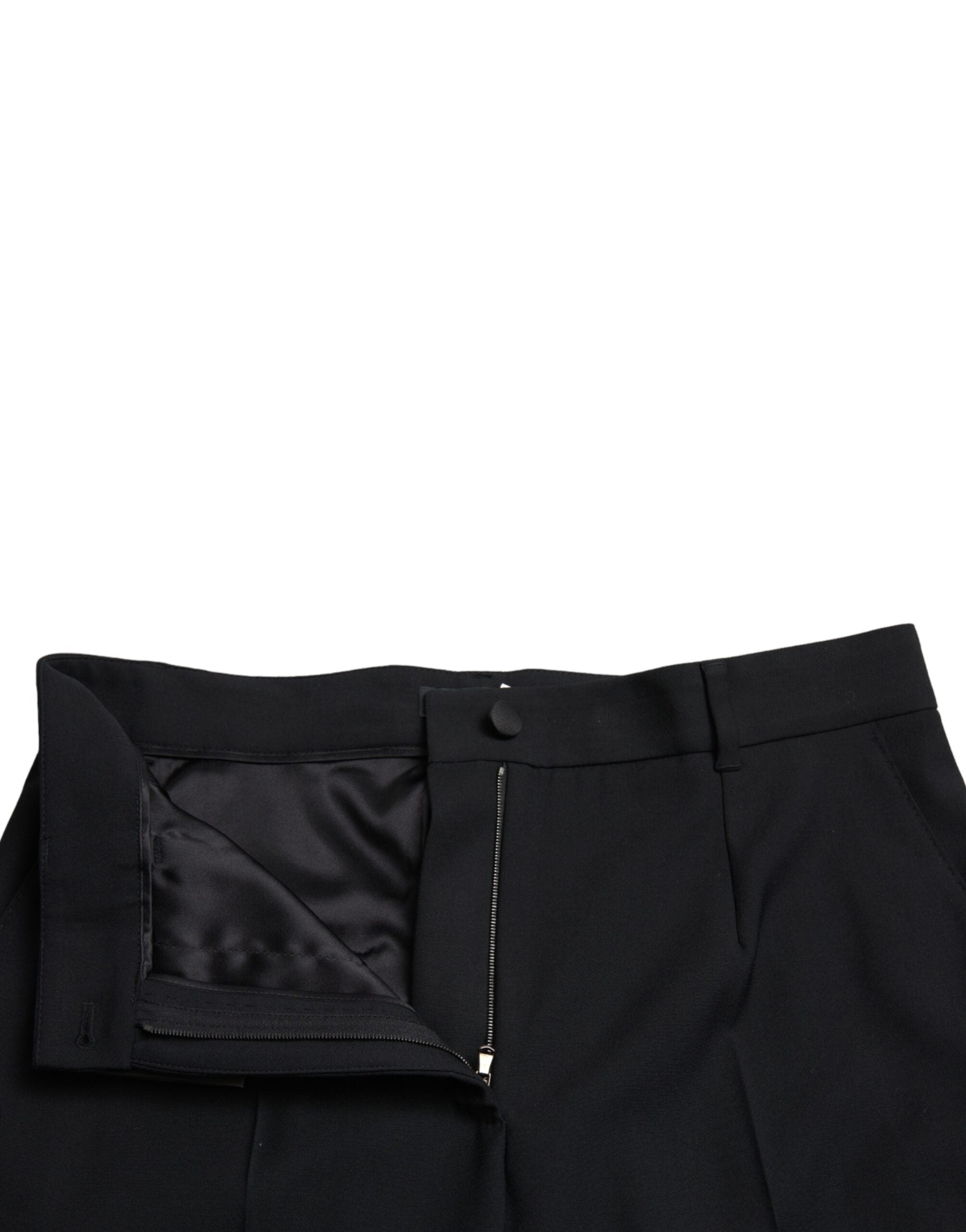 Dolce &amp; Gabbana Pantalon élégant en laine taille haute