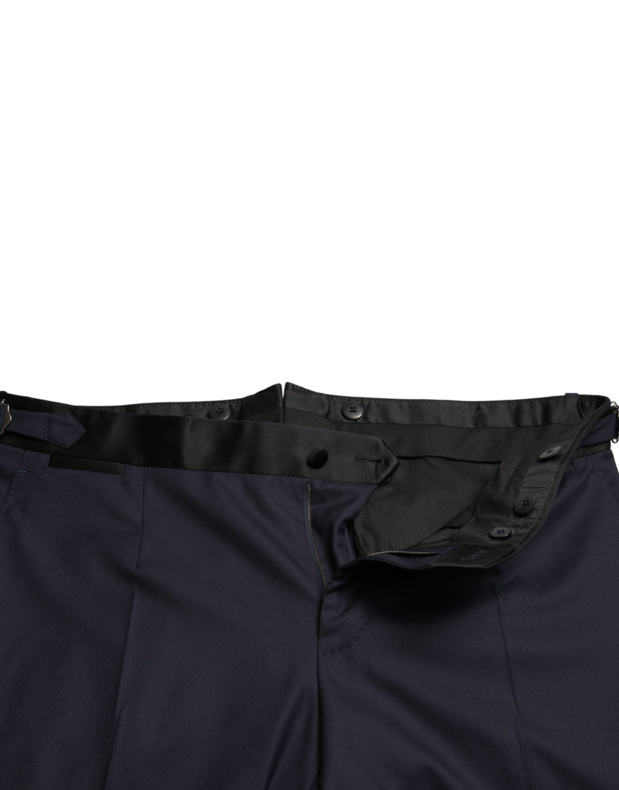 Dolce &amp; Gabbana Pantalon habillé court élégant en laine et soie mélangées