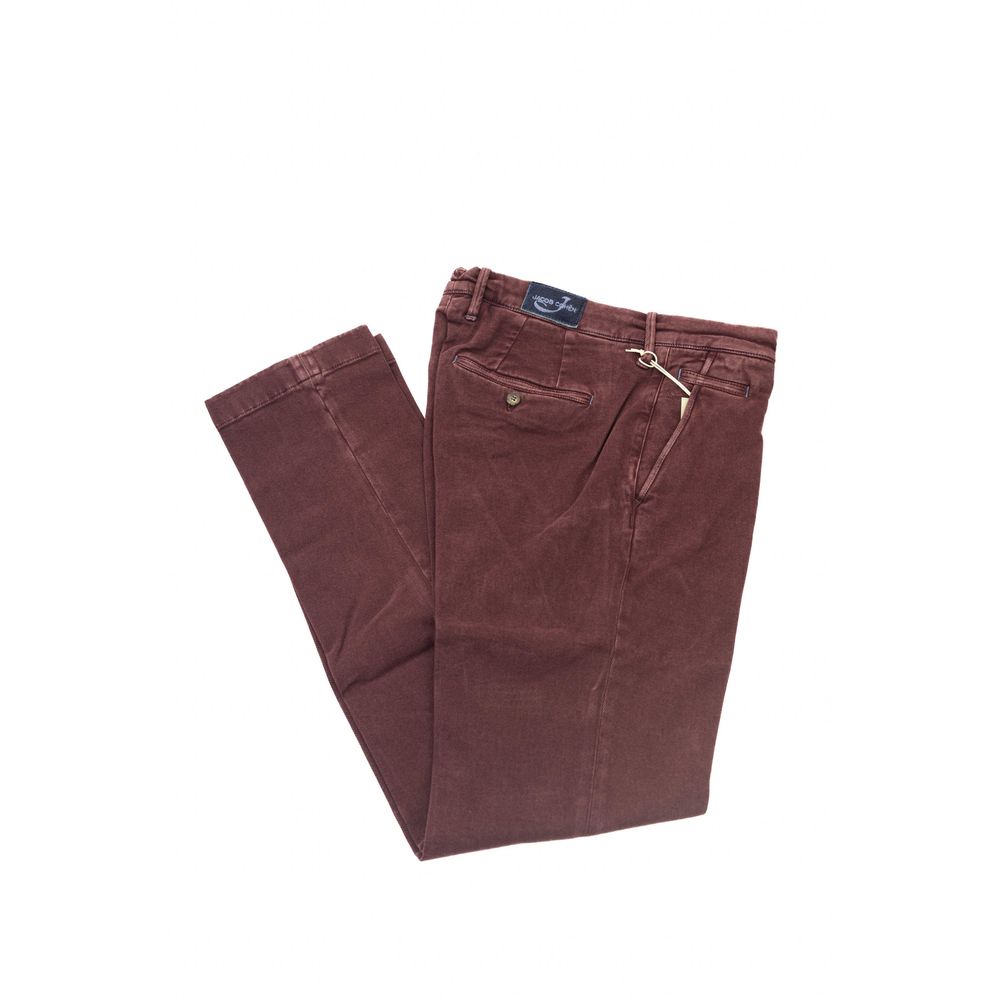 Jacob Cohen Pantalon élégant modèle chino bordeaux