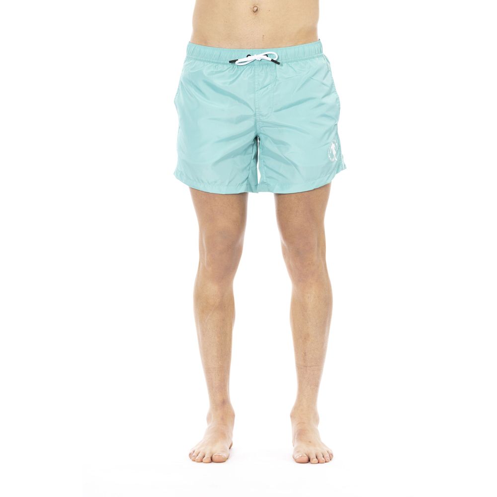 Bikkembergs Short de bain élégant bleu clair avec imprimé sur le devant