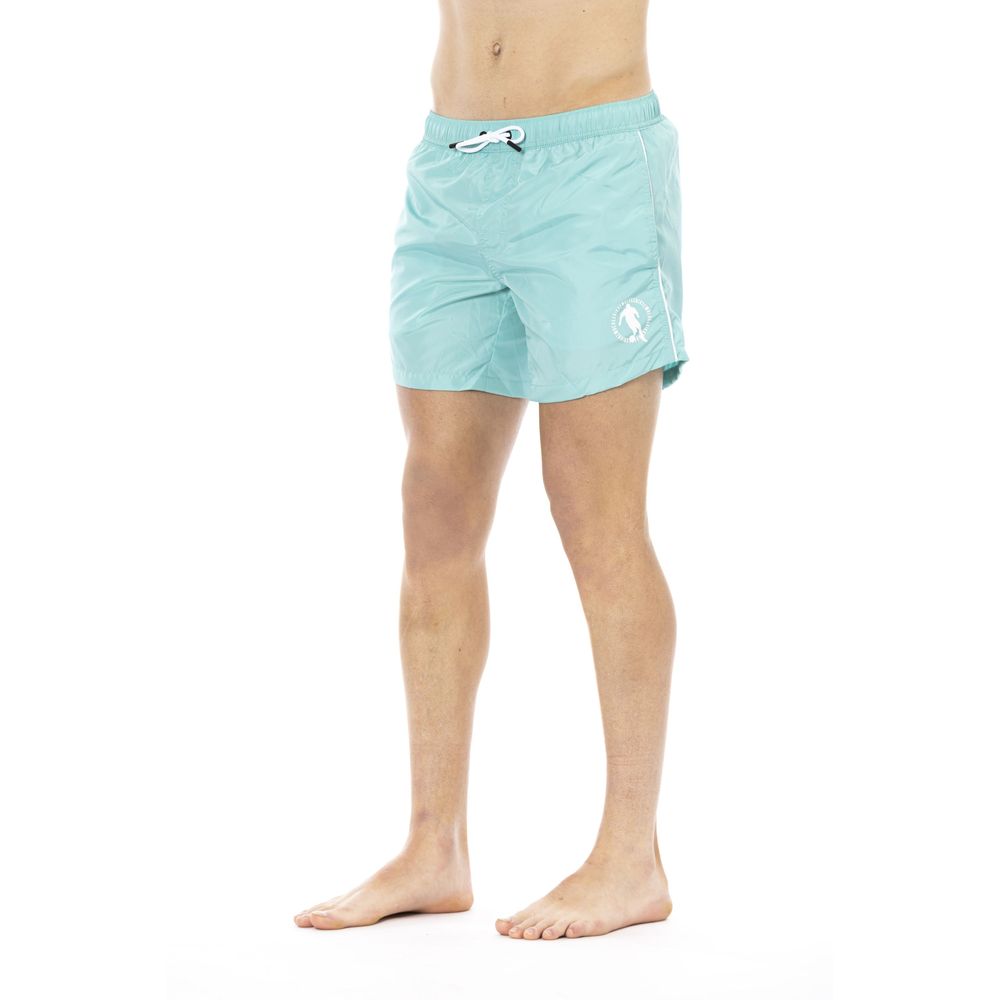 Bikkembergs Short de bain élégant bleu clair avec imprimé sur le devant