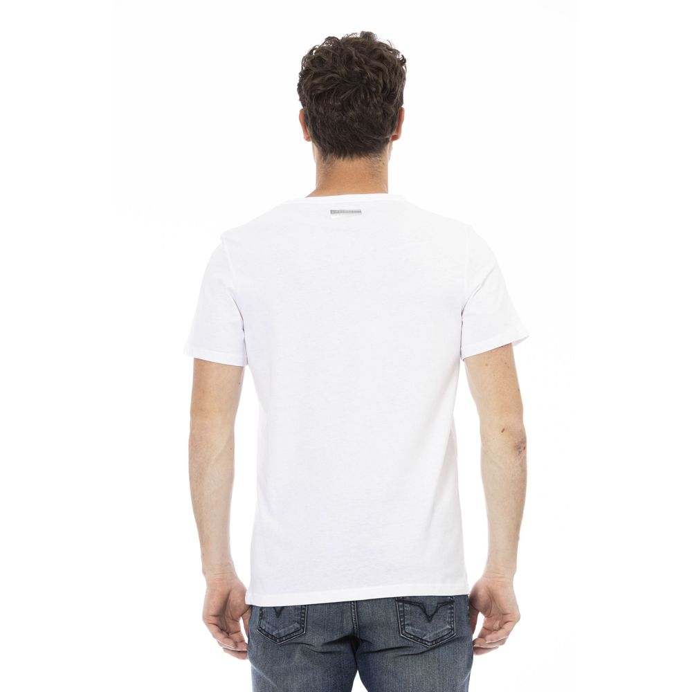 Bikkembergs - T-shirt en coton blanc éclatant avec détail imprimé