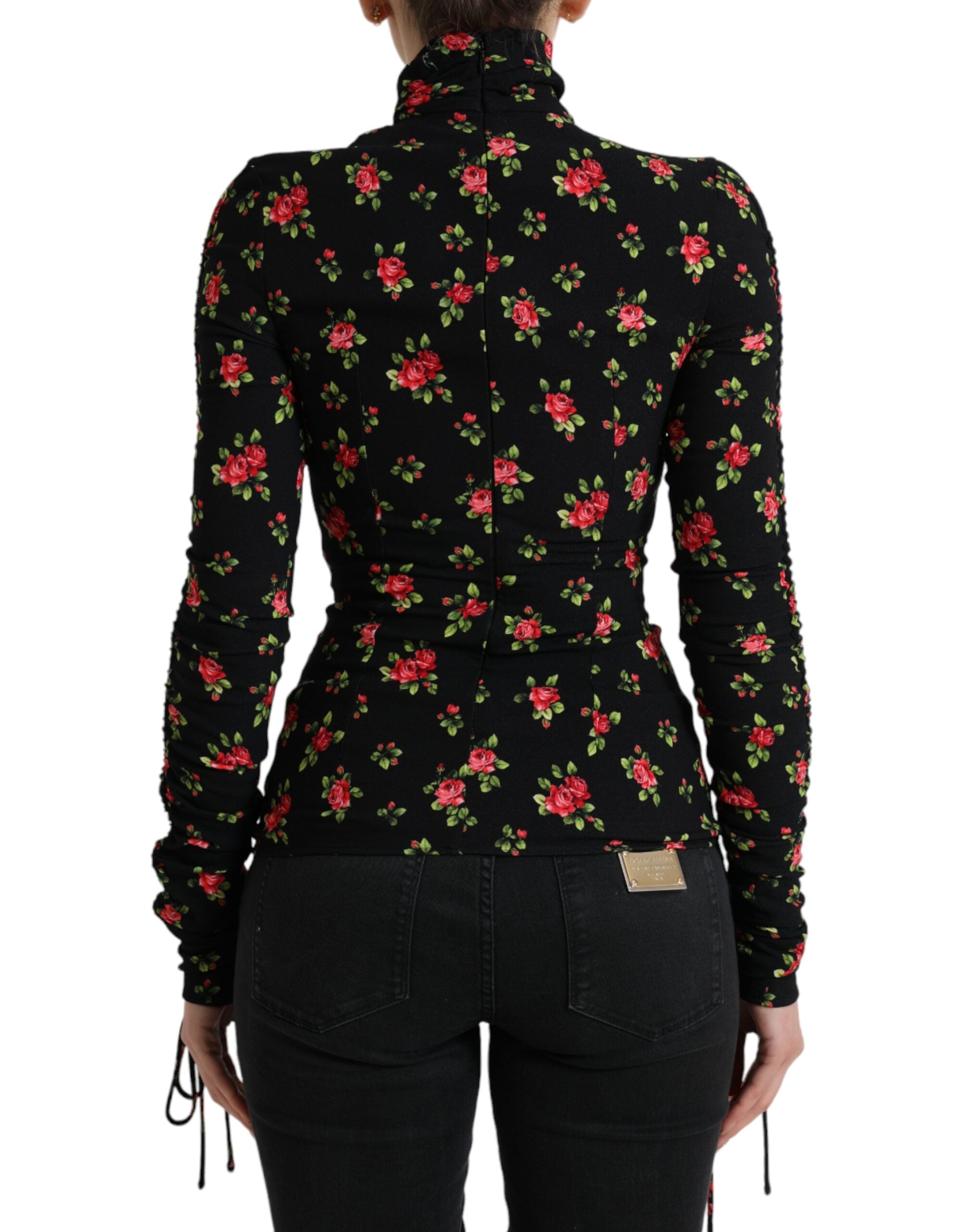 Dolce & Gabbana Elegant Floral Silk Blend Top