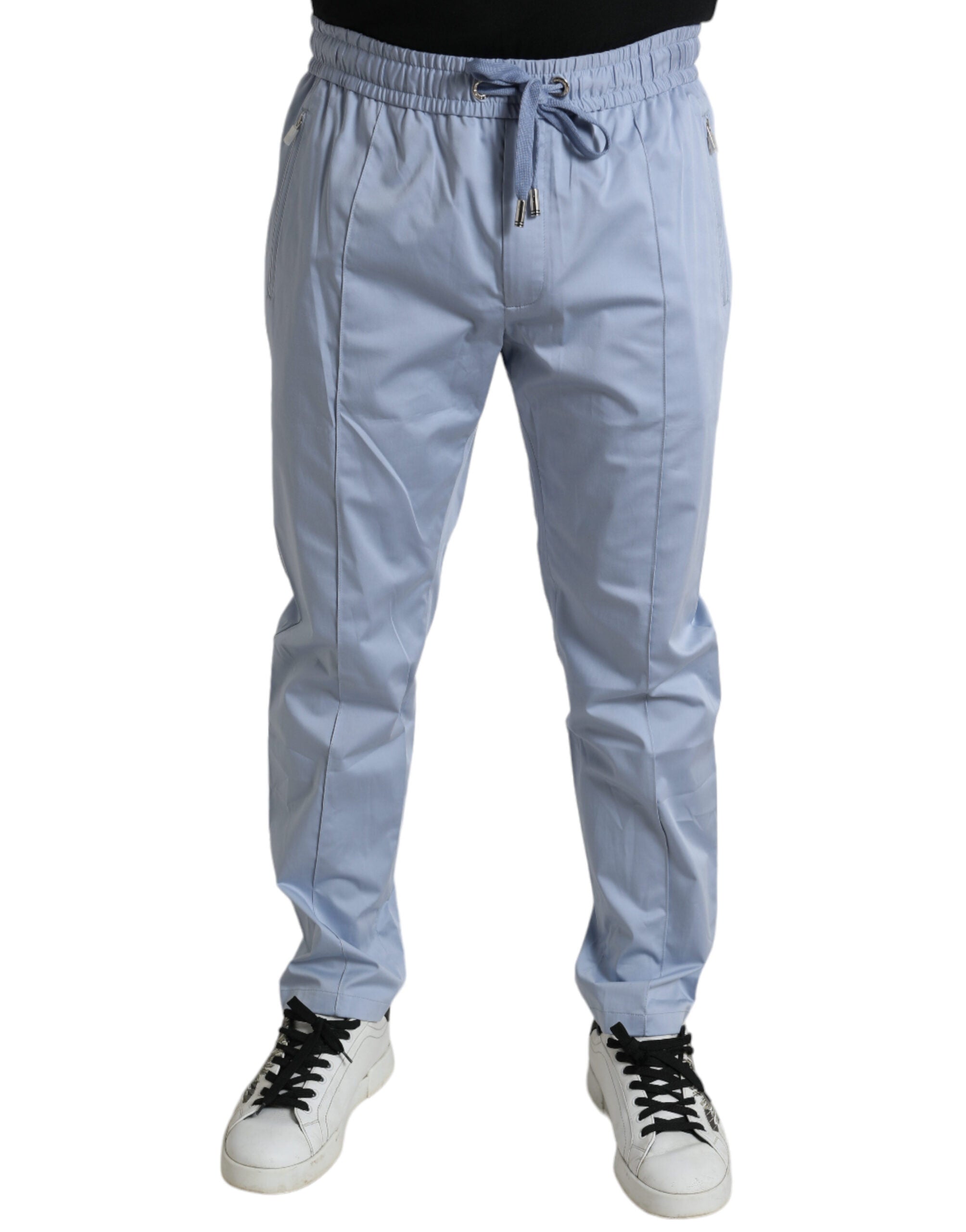 Dolce &amp; Gabbana Pantalon de jogging bleu clair élégant pour homme