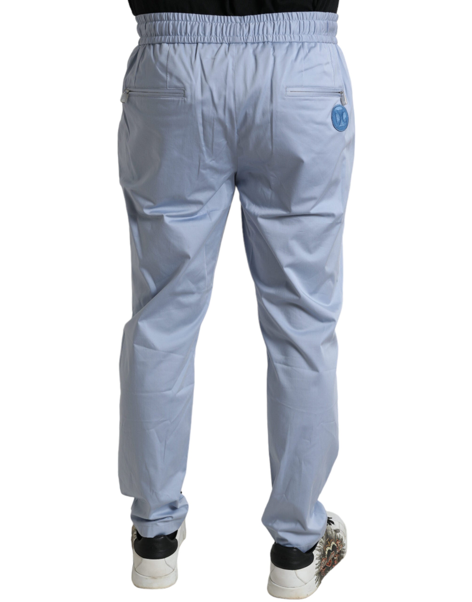 Dolce &amp; Gabbana Pantalon de jogging bleu clair élégant pour homme