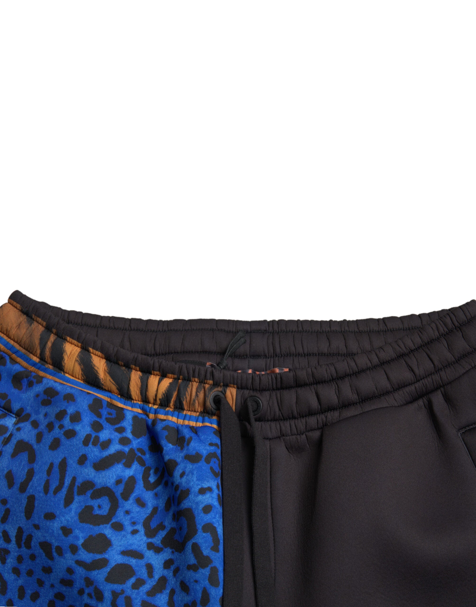 Dolce & Gabbana Pantalon de jogging cargo noir à imprimé tigre