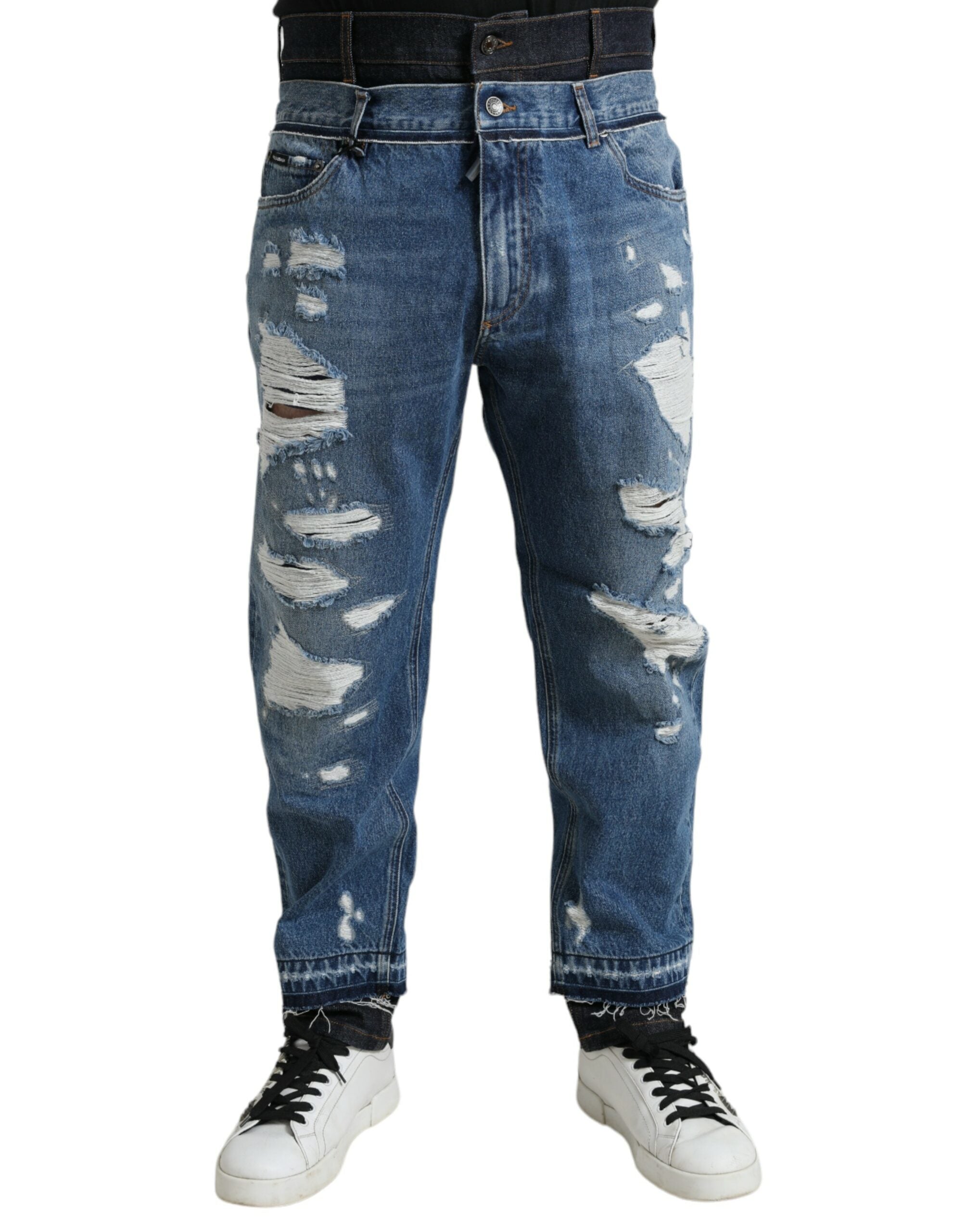 Dolce &amp; Gabbana Chic Jean skinny en lambeaux