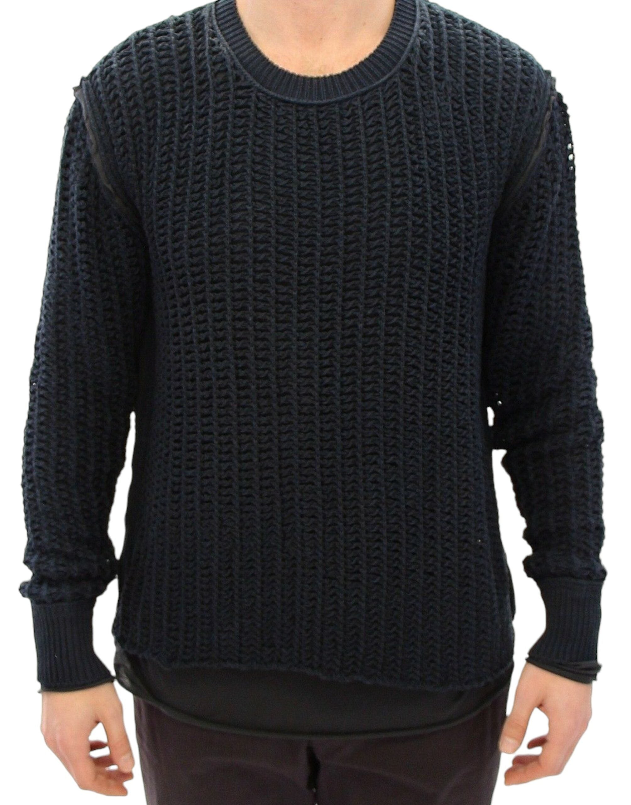 Dolce &amp; Gabbana Élégant pull superposé bleu et noir