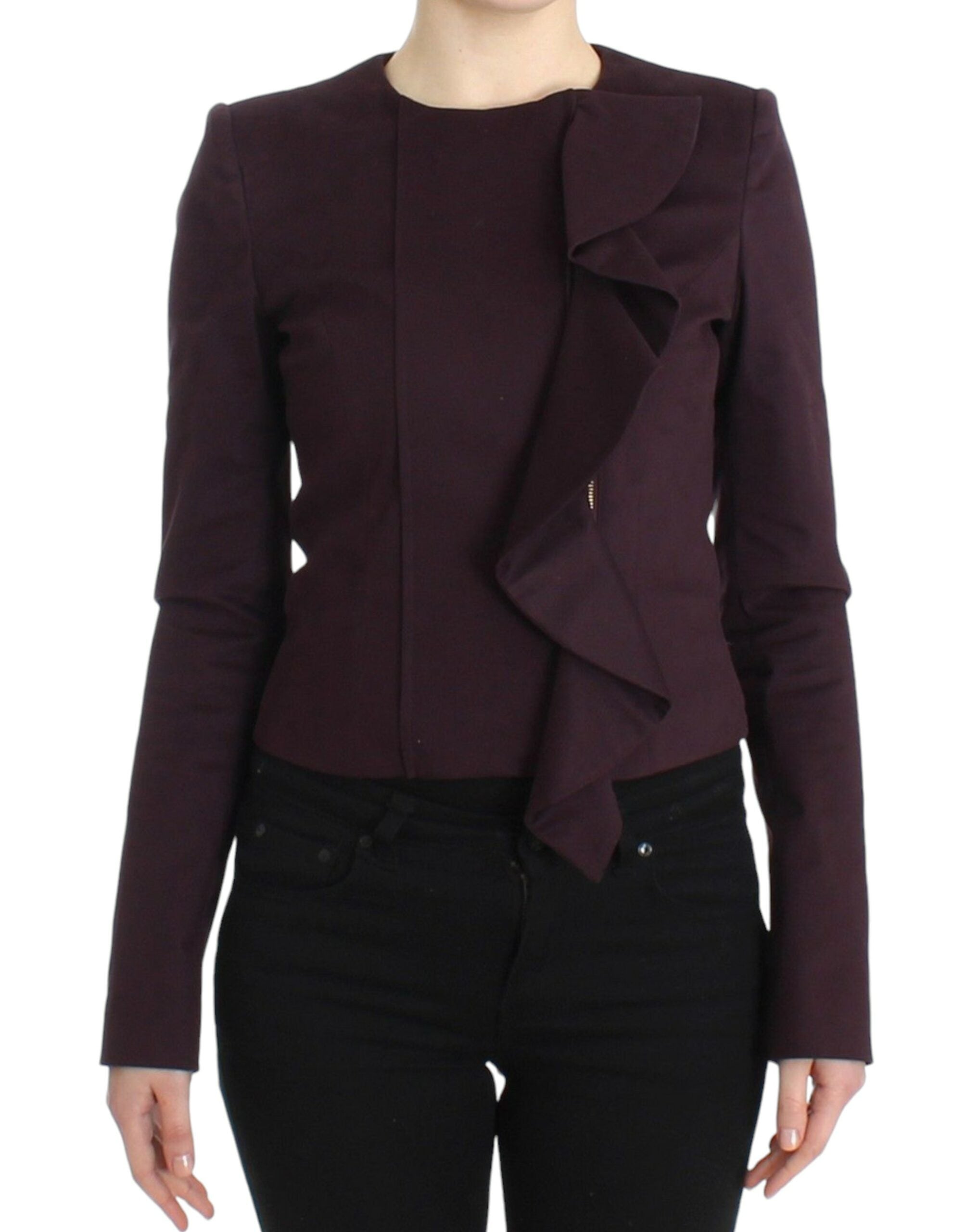 GF Ferre Blazer élégant en coton mélangé violet