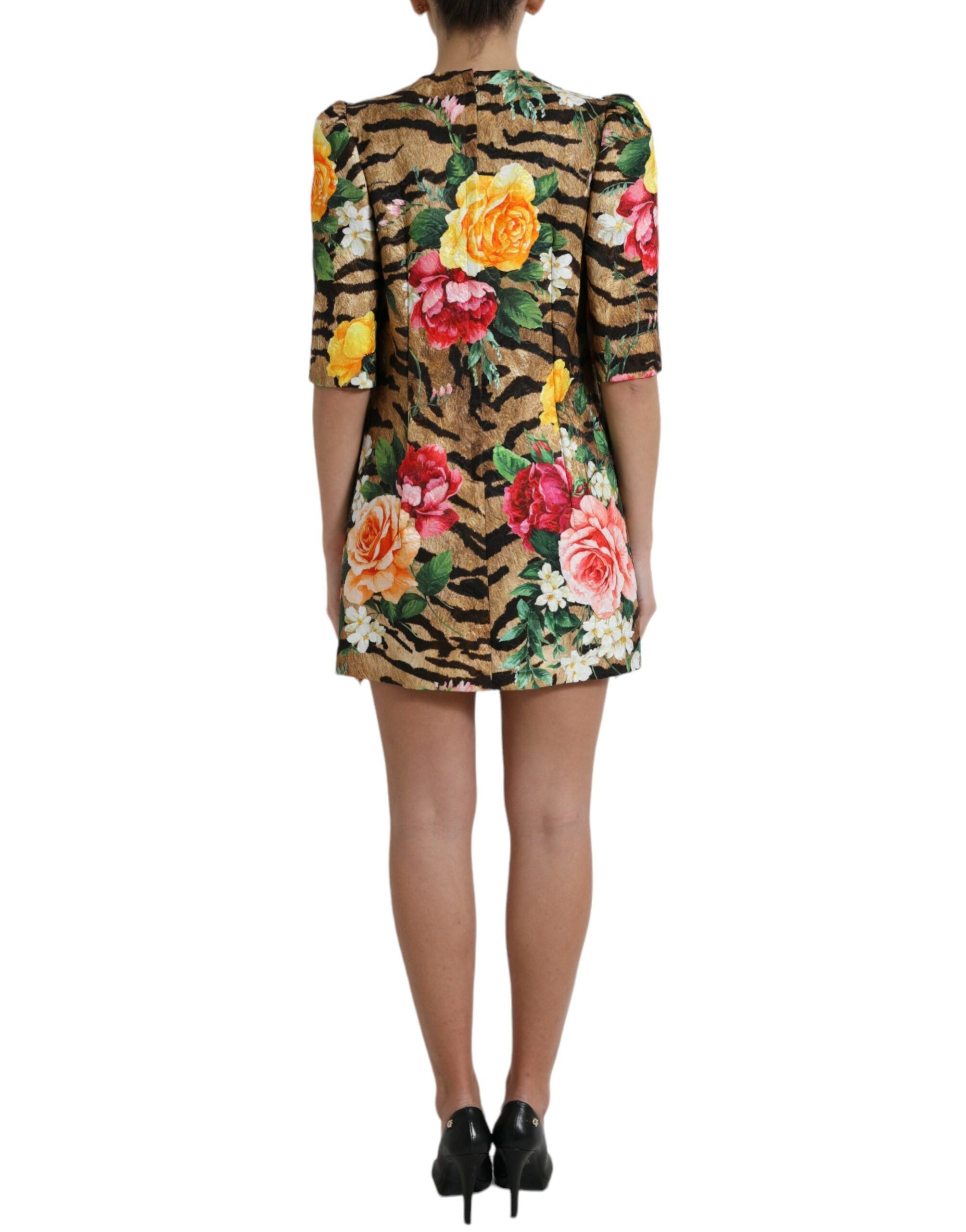 Dolce &amp; Gabbana Mini-robe droite à imprimé animal et floral