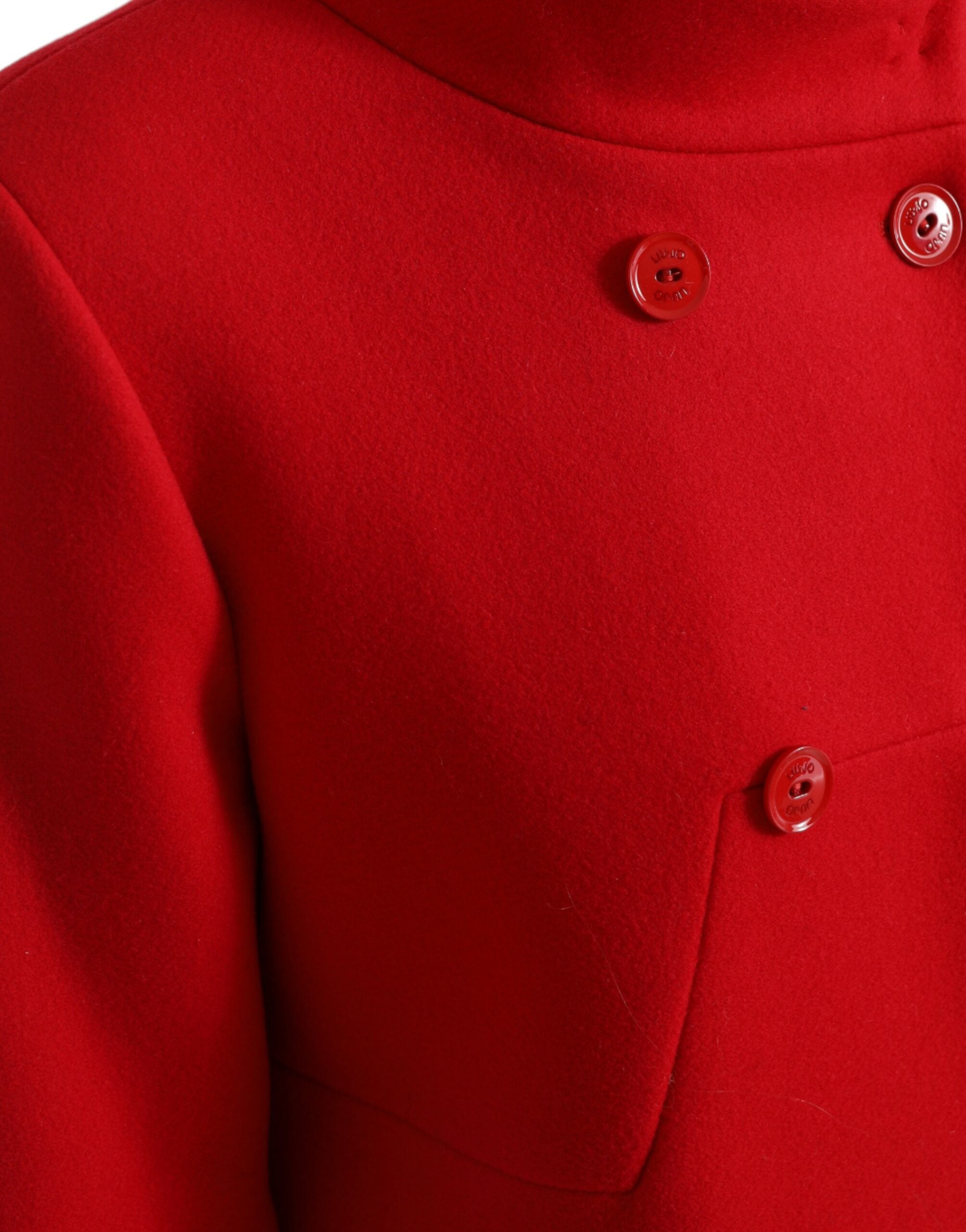 Liu Jo élégant manteau long rouge à double boutonnage